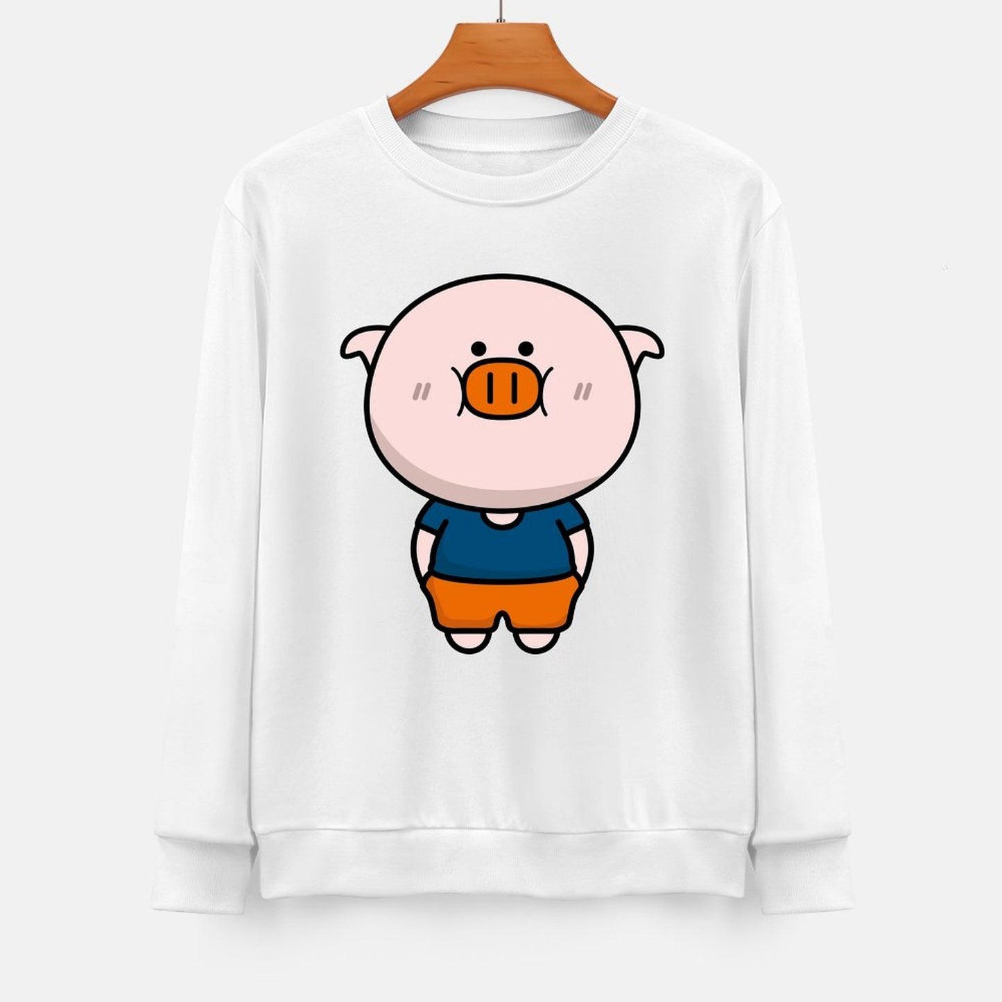 Front Patterned Long Sleeve TopOversized