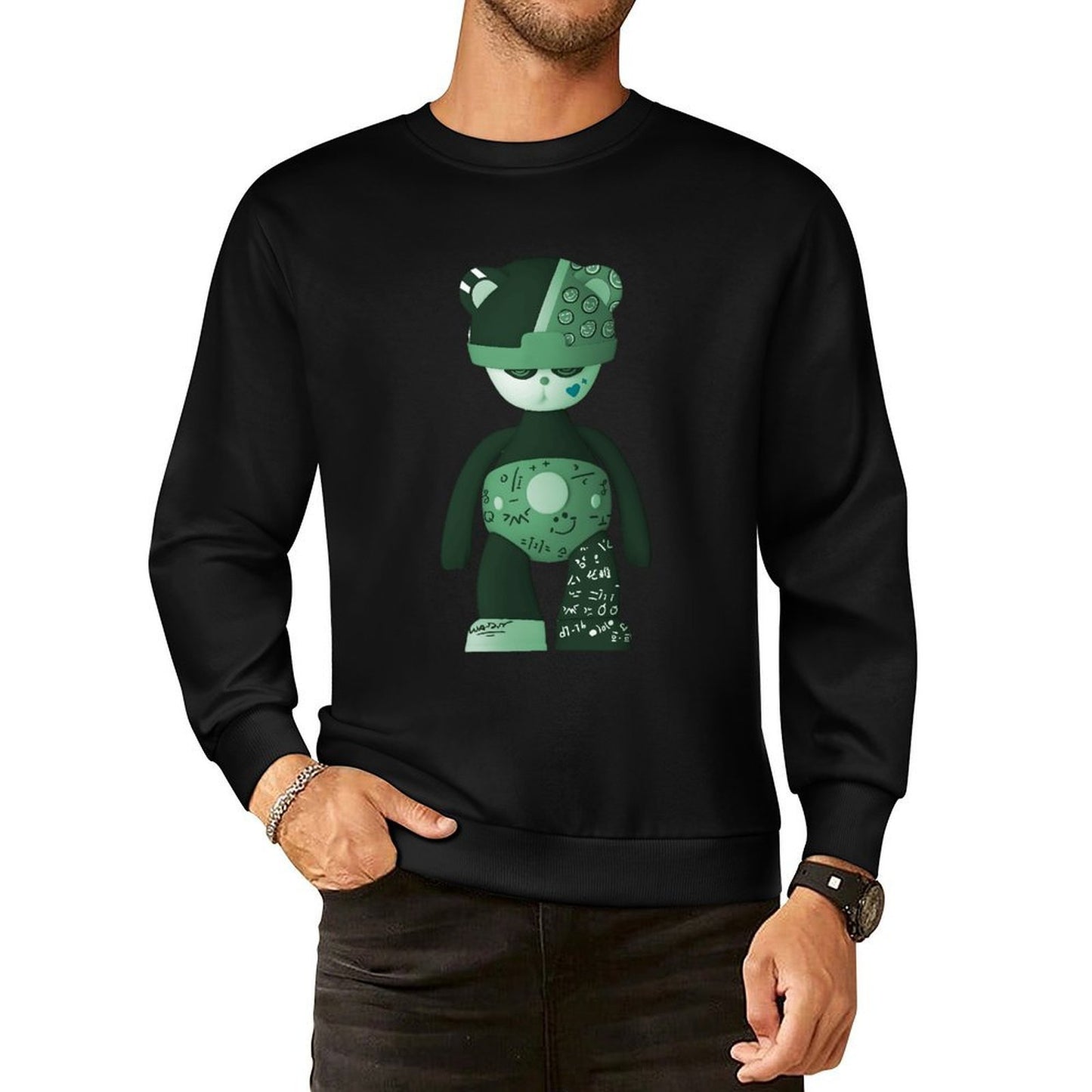 IPIB 250g Crew Neck Long Sleeve Sweatshirt Front GraphicCrew Neck Long Sleeve Sweatshirt6000107-1