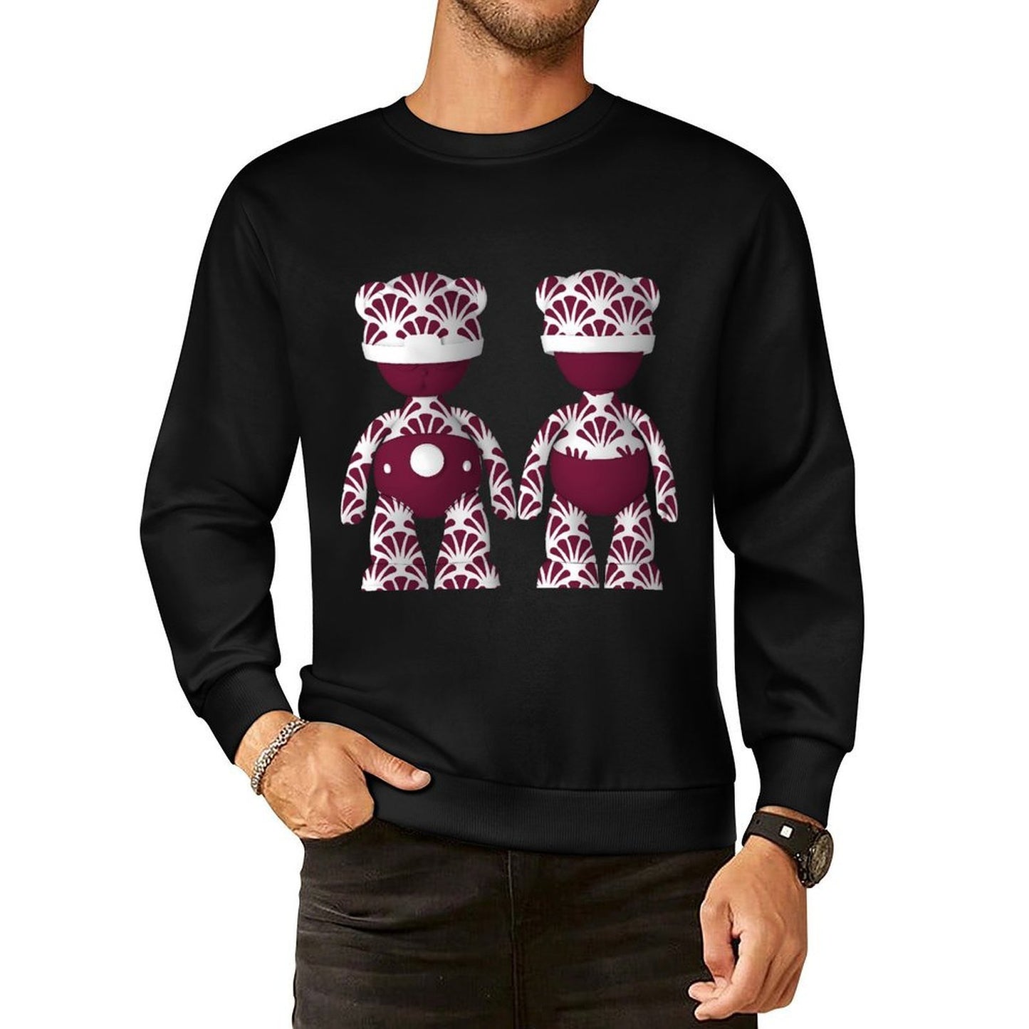 IPIB 250g Crew Neck Long Sleeve Sweatshirt Front GraphicCrew Neck Long Sleeve Sweatshirt6000096-1