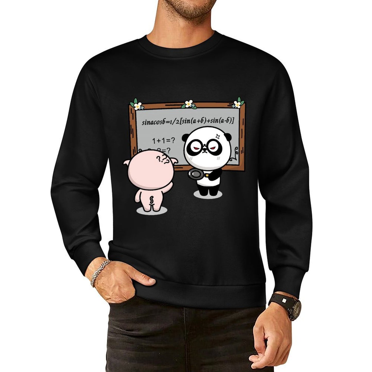 Front Patterned Long Sleeve TopEssential ClassicStyle