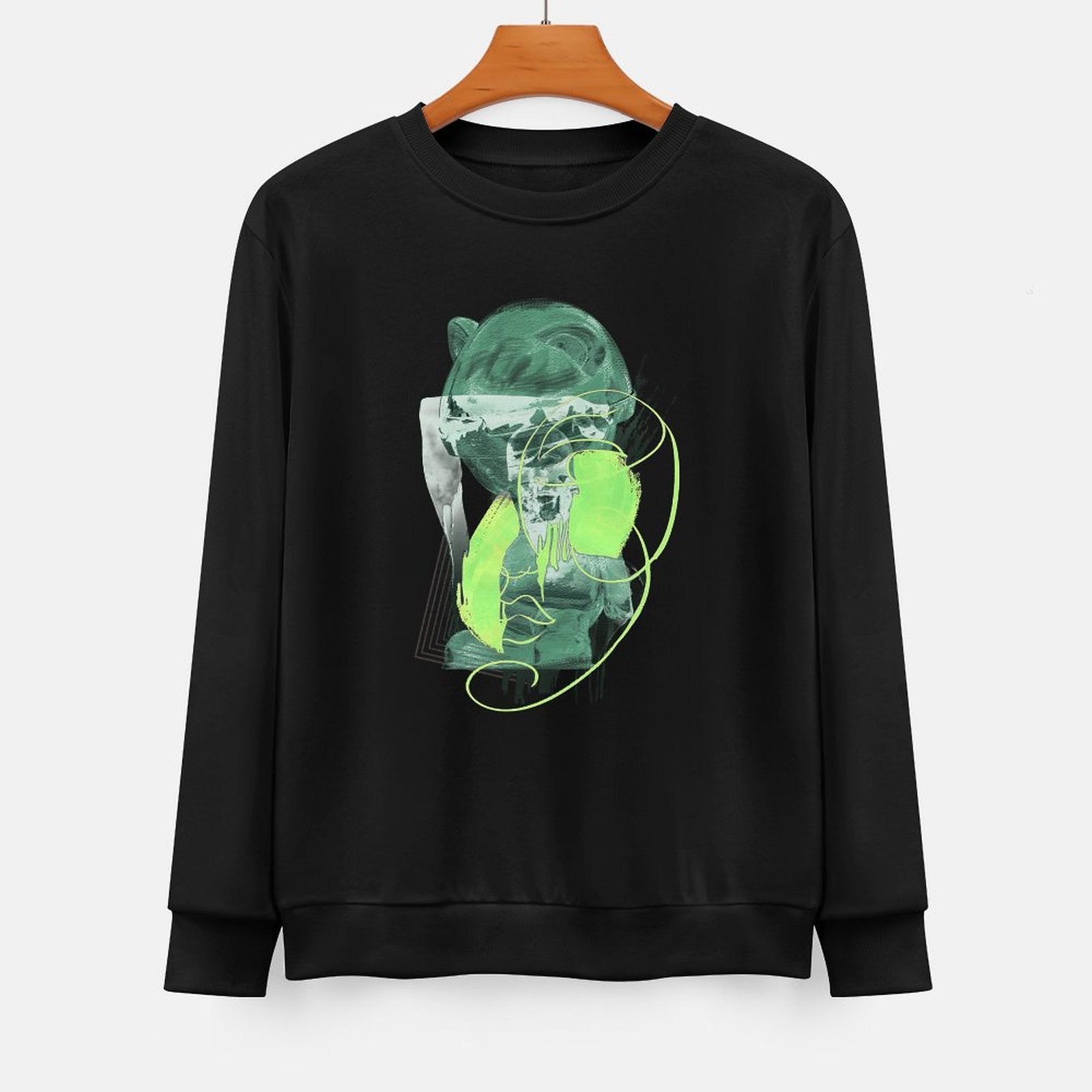 Long Sleeve With Front PatternCasual Crew Neck