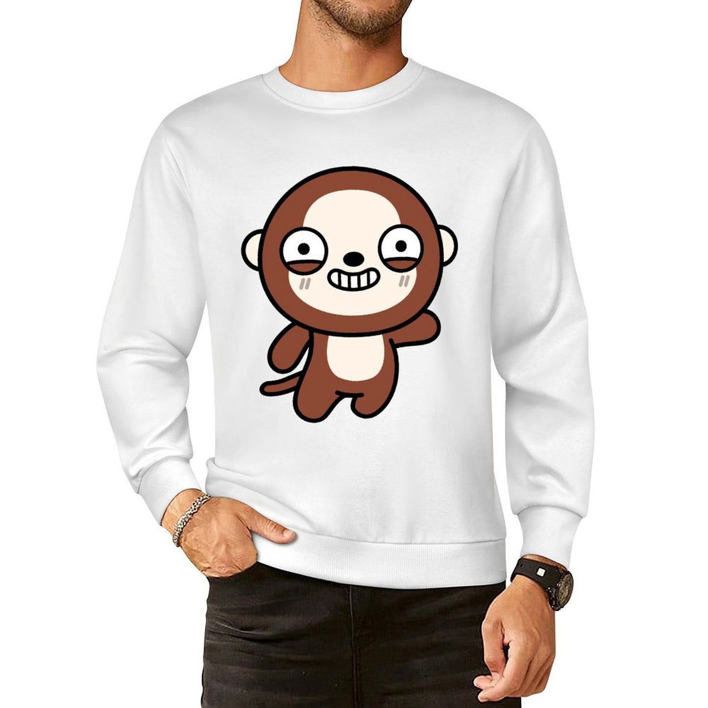 Front Patterned Long Sleeve TopCoreLine RelaxFit