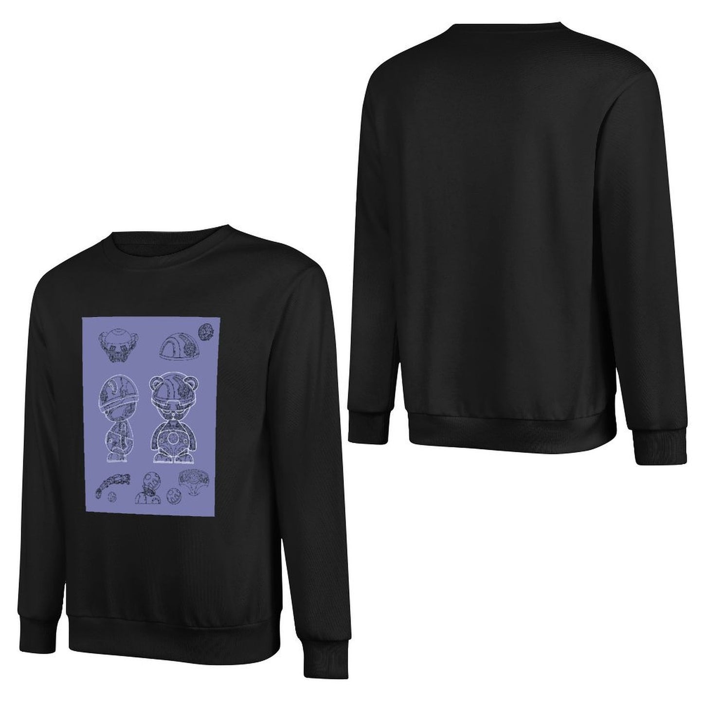 Long Sleeve With Front PatternPure Crew Neck