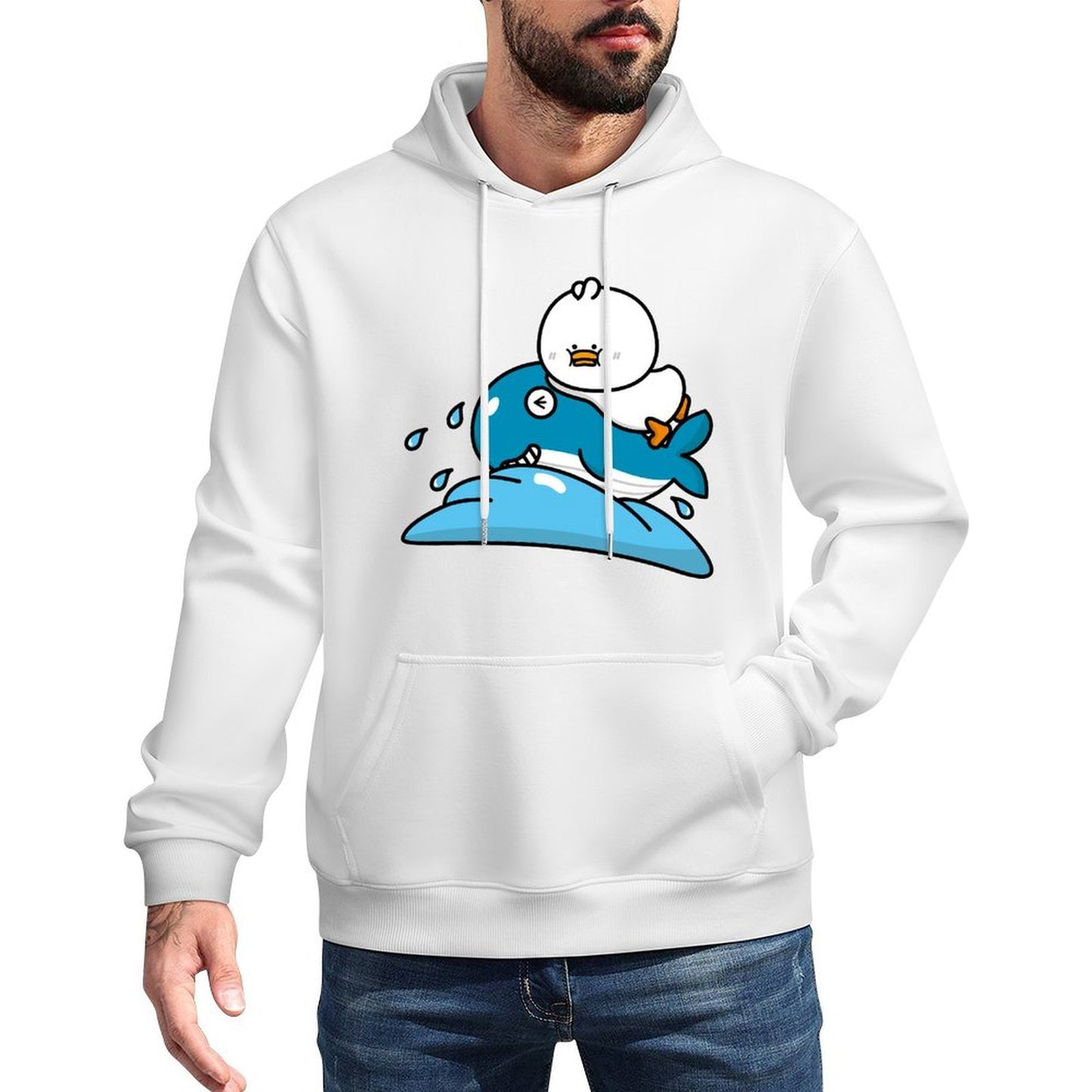 Logo-Ready Fade-Proof Front Graphic Hoodies