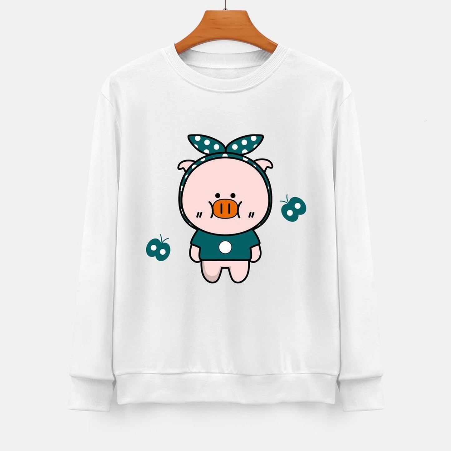 Front Patterned Long Sleeve TopRelaxed Standard