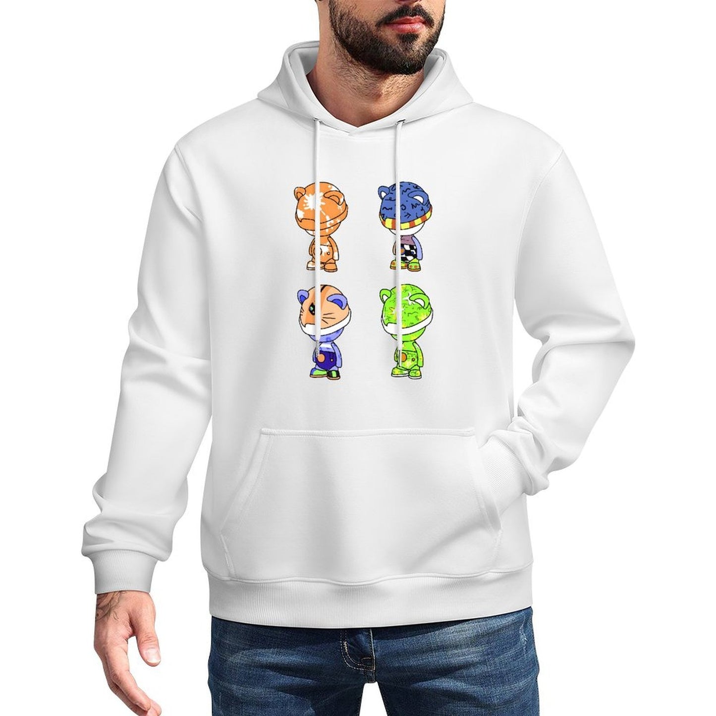 IPIB 250g Hooded Pocket Sweatshirt Front GraphicMen's Hooded  Sweatshirt6000074-4