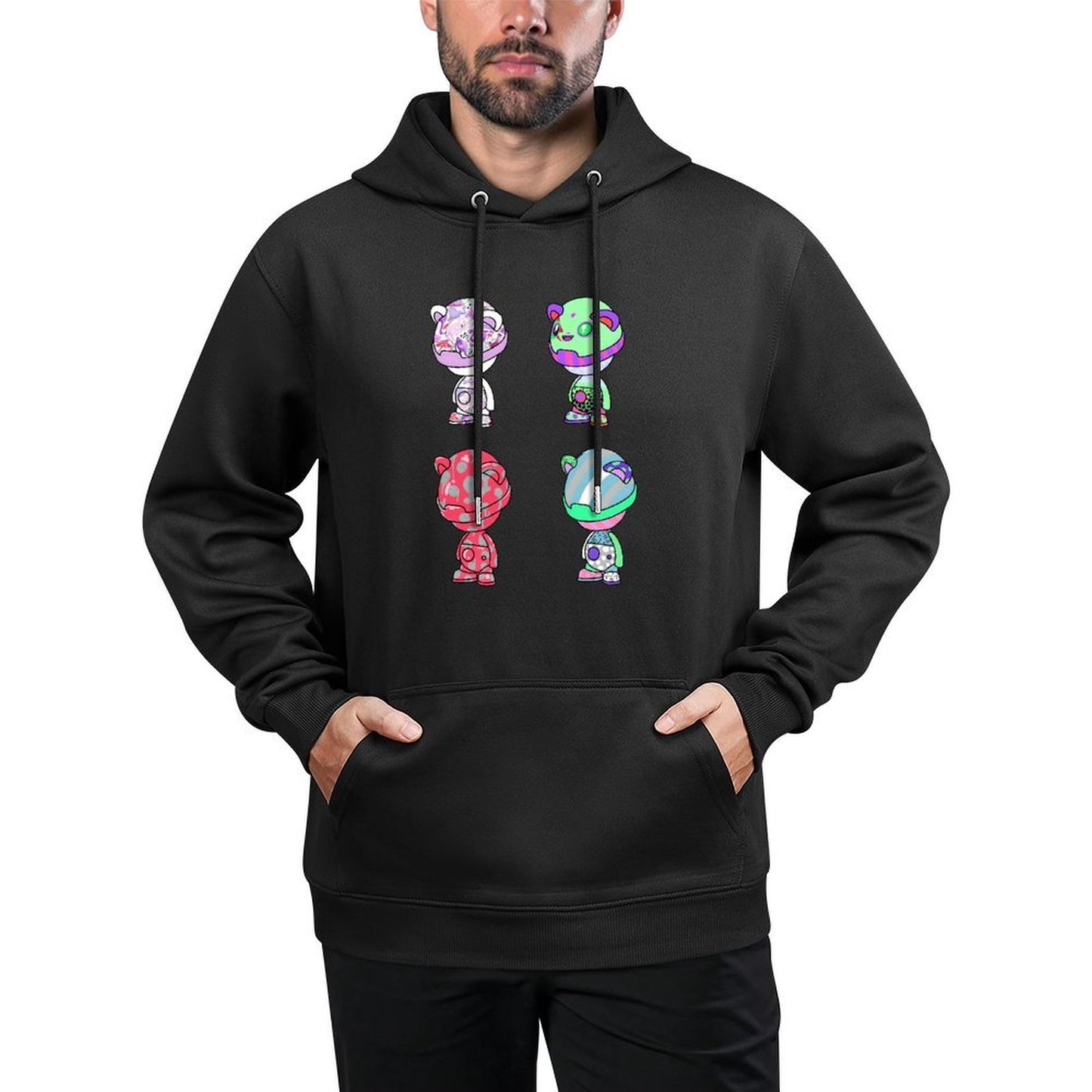 IPIB 250g Hooded Pocket Sweatshirt Front GraphicMen's Hooded  Sweatshirt6000073-3