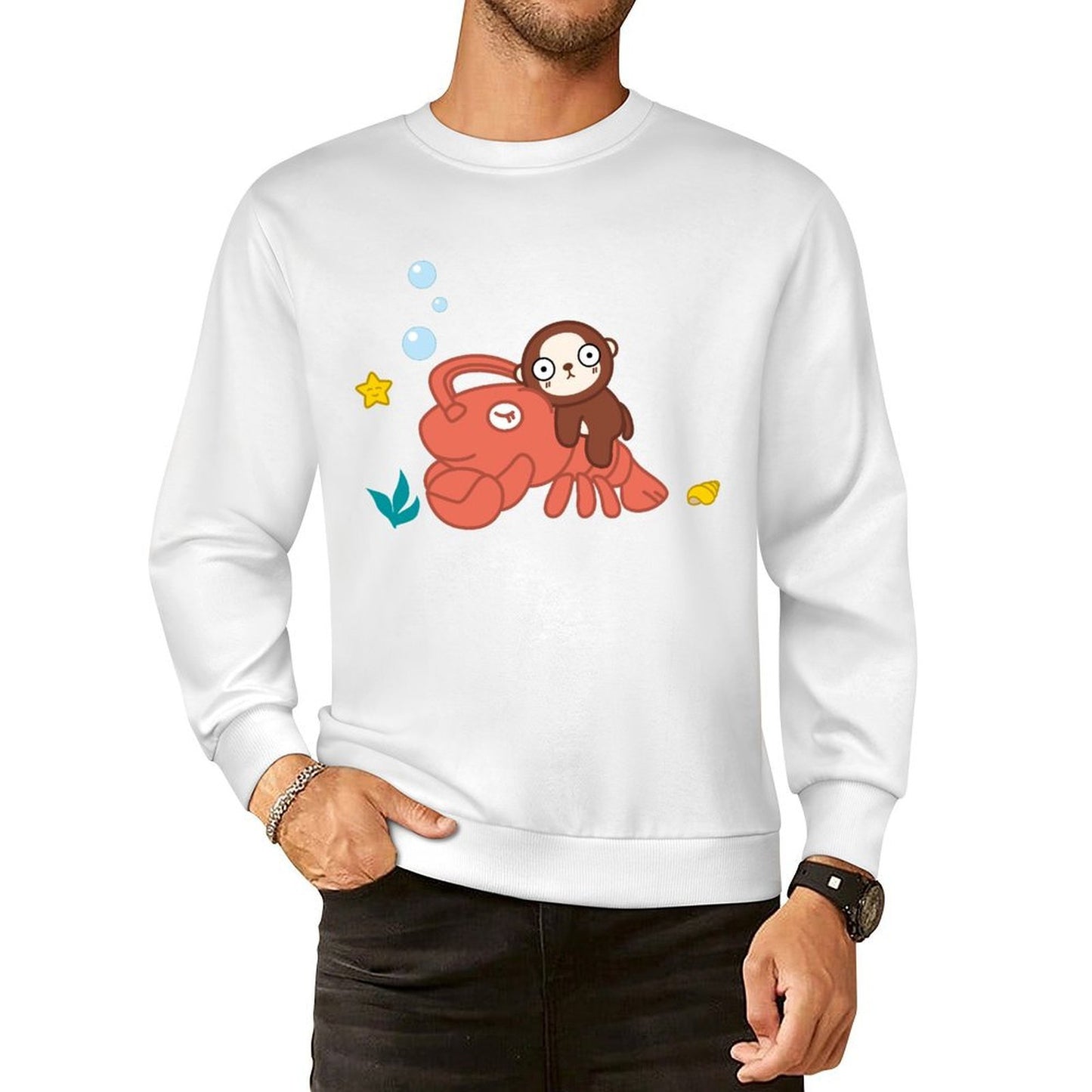 Front Patterned Long Sleeve TopDesign-Your-Own Printing