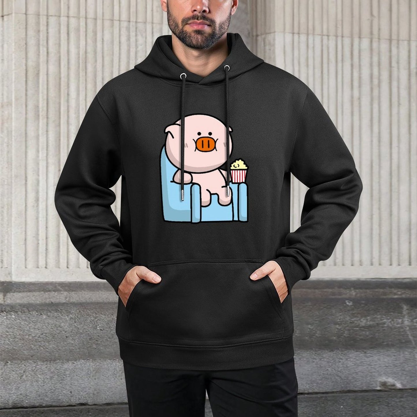 IPBR 250g Hooded Pocket Sweatshirt Front GraphicMen's Hooded  Sweatshirt4000030