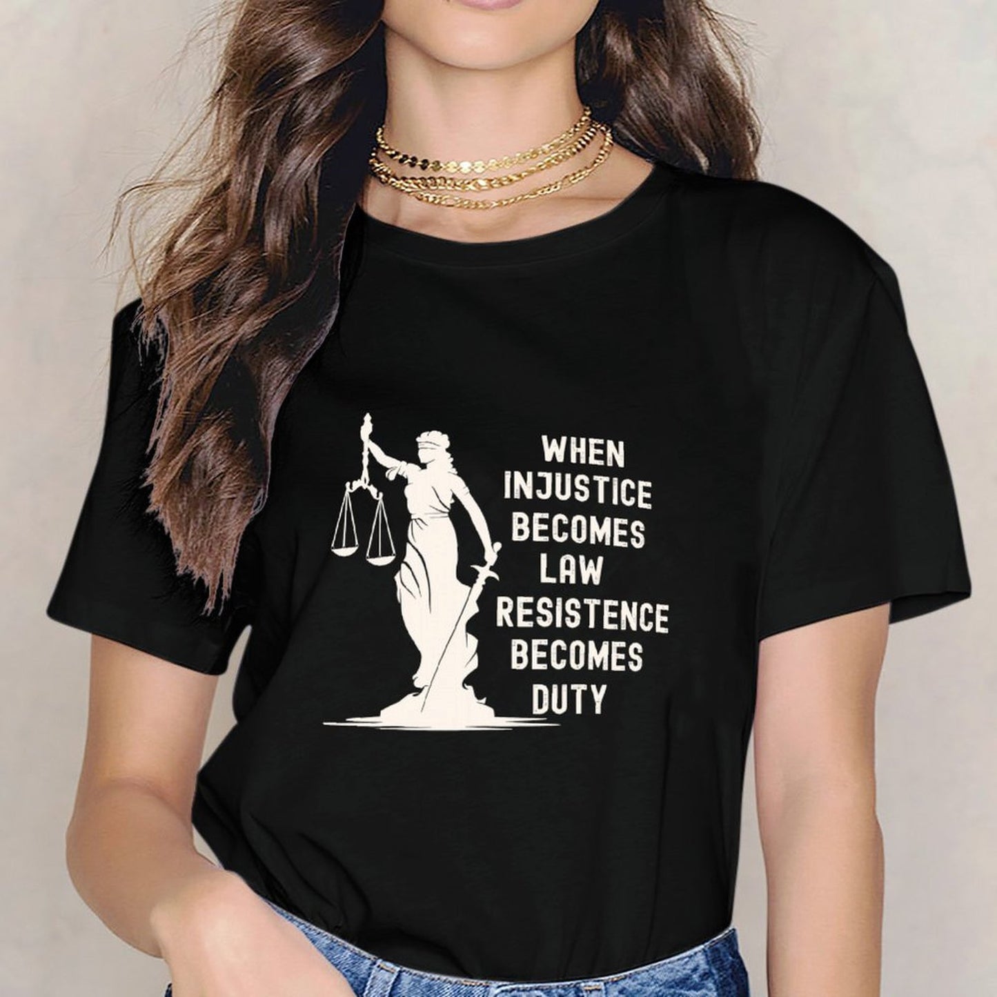 Inkmay Casual Cotton T-shirt Unisex T-shirtRelaxed Fit Durable T-Shirt