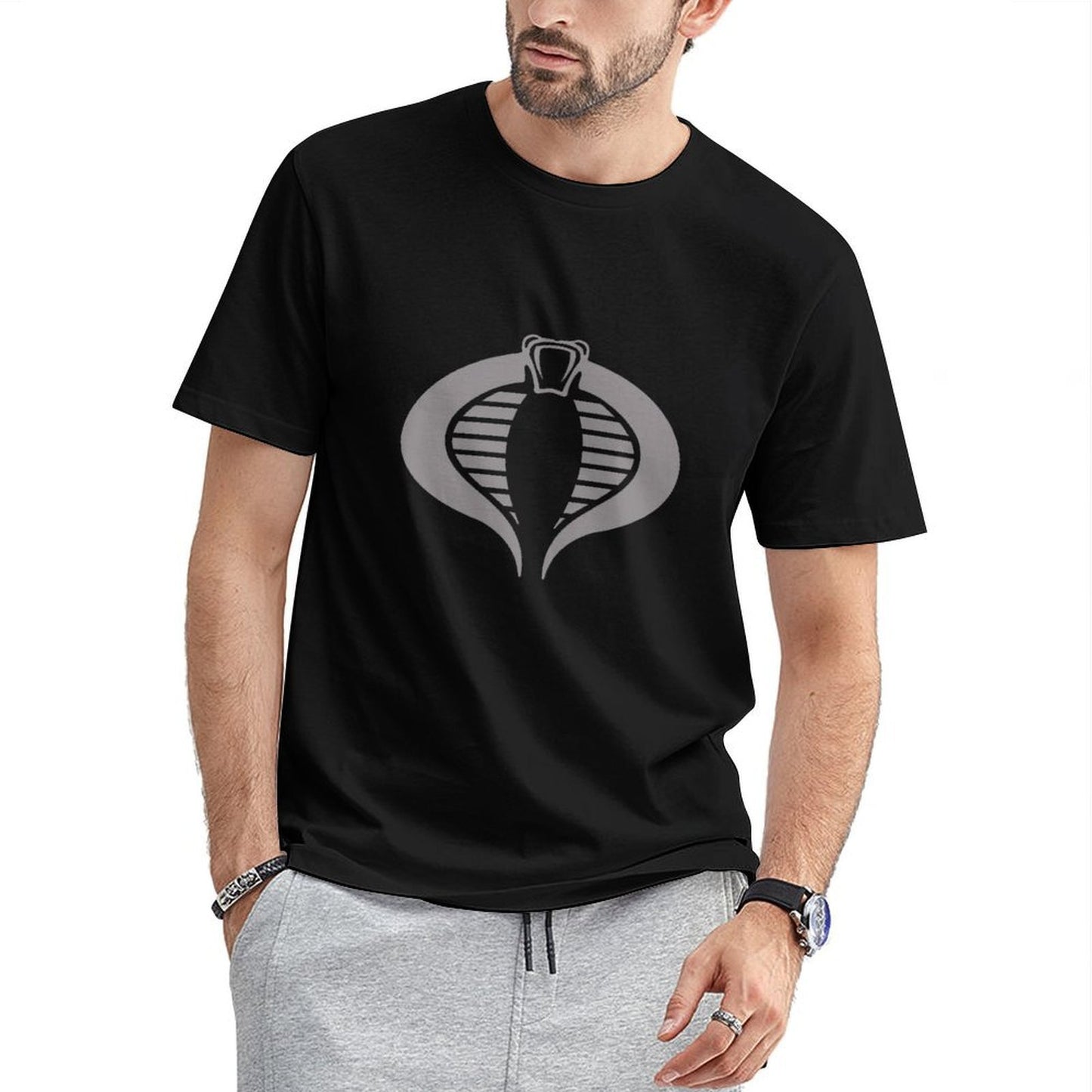 Inkmay Casual Cotton T-shirt Solid Gray Background With White Squares Unisex T-shirtReliable LifestyleLine T-Shirt