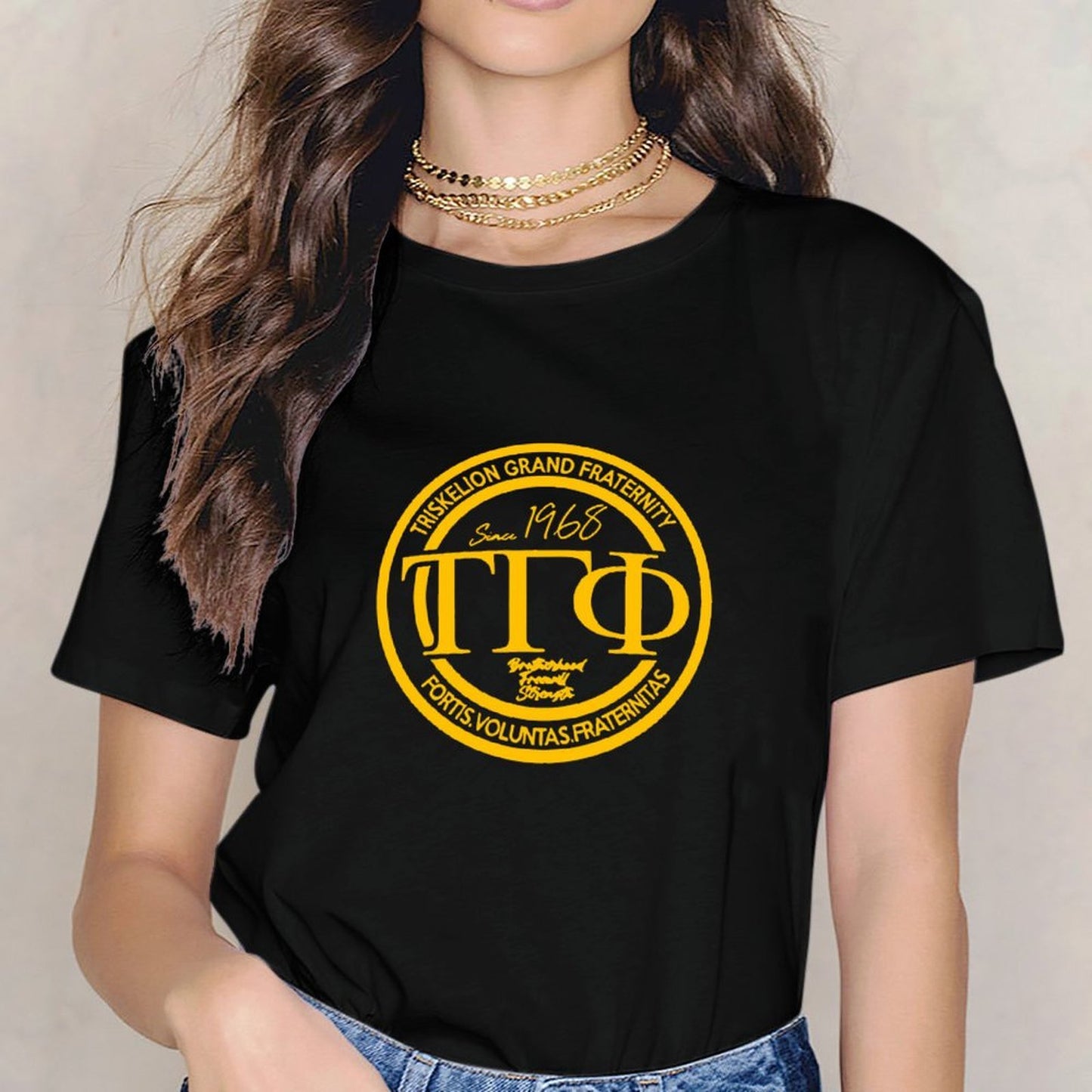 Inkmay Casual Cotton T-shirt Solid Yellow Background No Patterns Unisex T-shirt100% Cotton RelaxFit T-Shirt