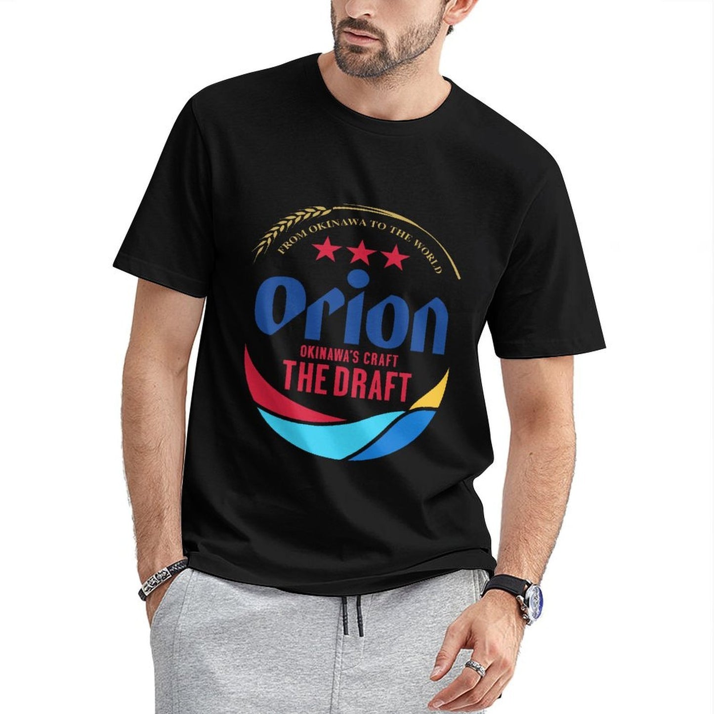 Inkmay Casual Cotton T-shirt Mountain Landscape With Bold Colors Unisex T-shirtLogo-Ready Printing T-Shirt