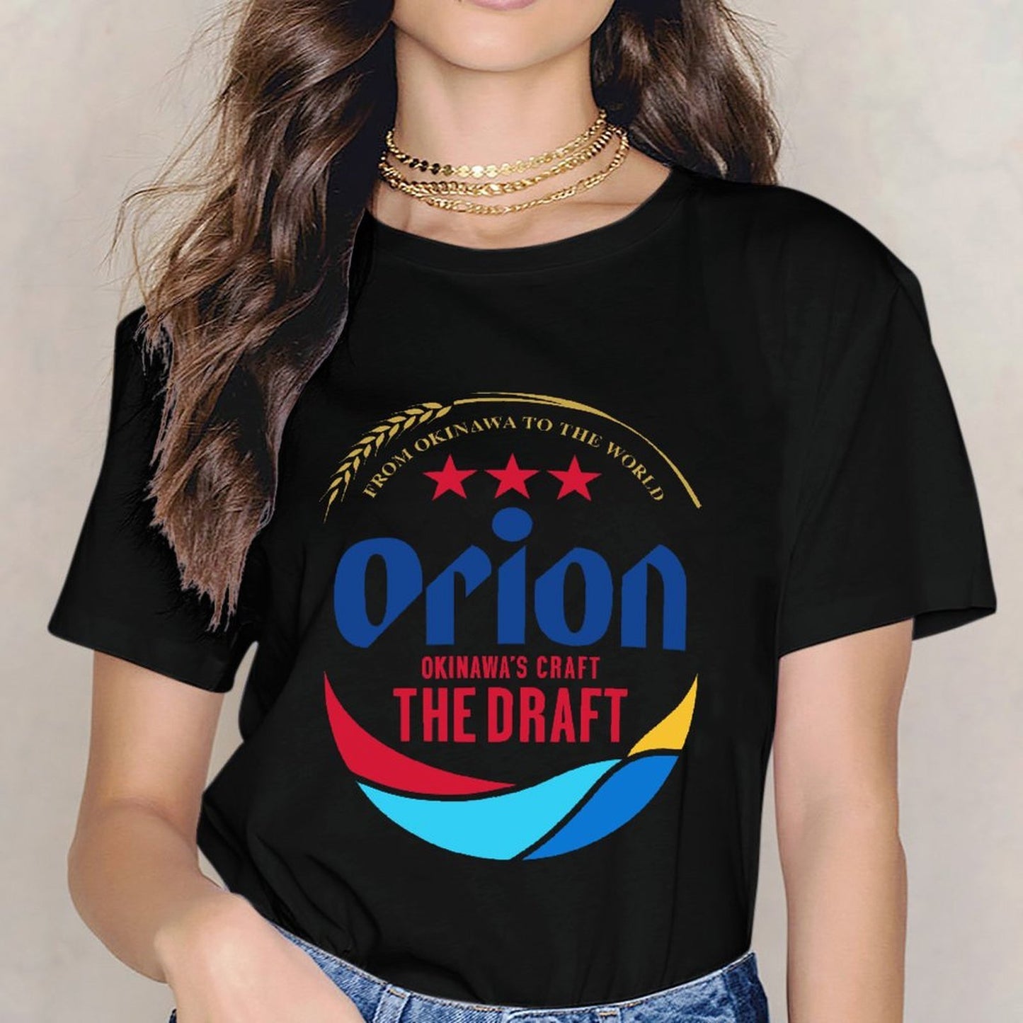 Inkmay Casual Cotton T-shirt Mountain Landscape With Bold Colors Unisex T-shirtLogo-Ready Printing T-Shirt