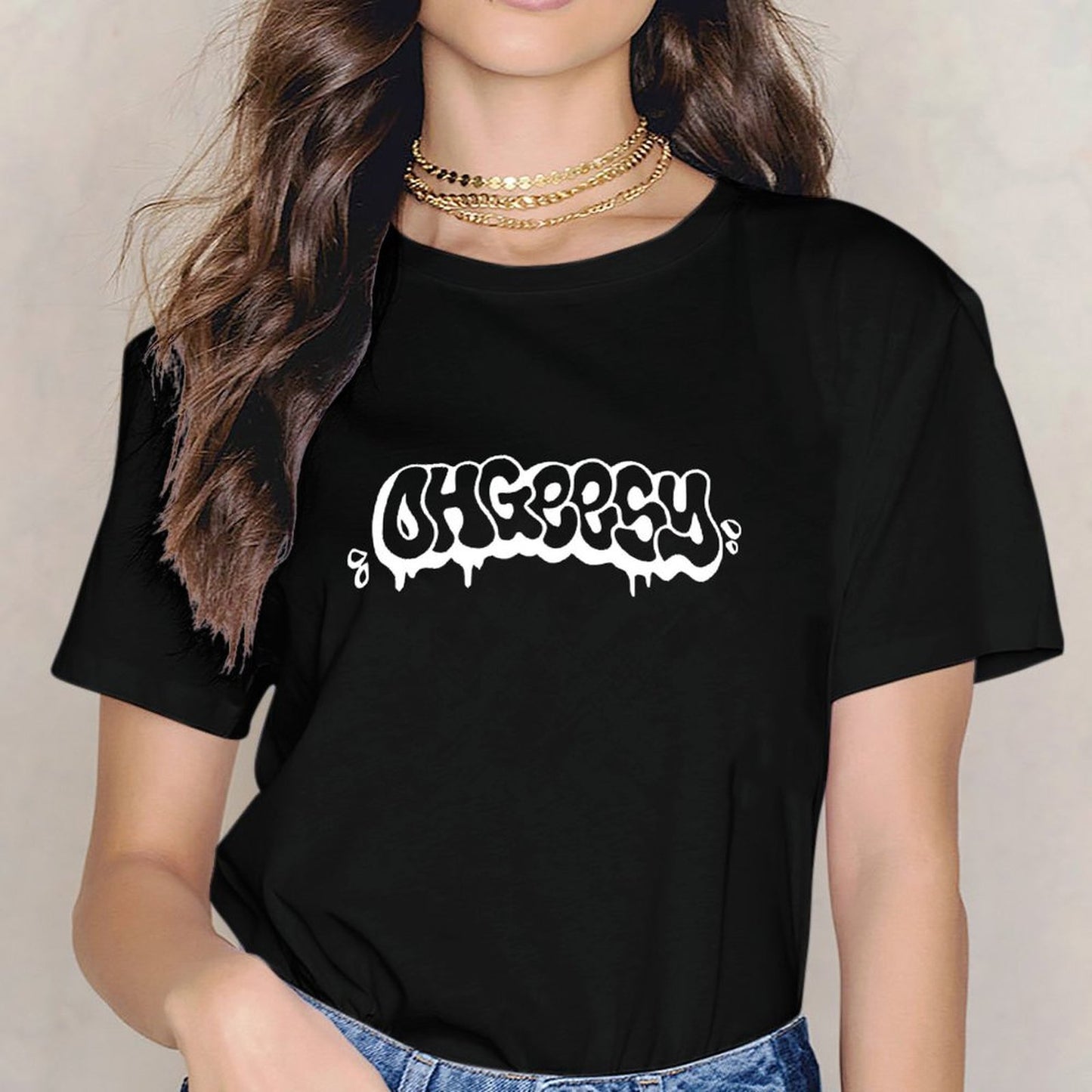 Inkmay Casual Cotton T-shirt Abstract Floral Design With Soft Colors Unisex T-shirtCoreLine Comfort T-Shirt