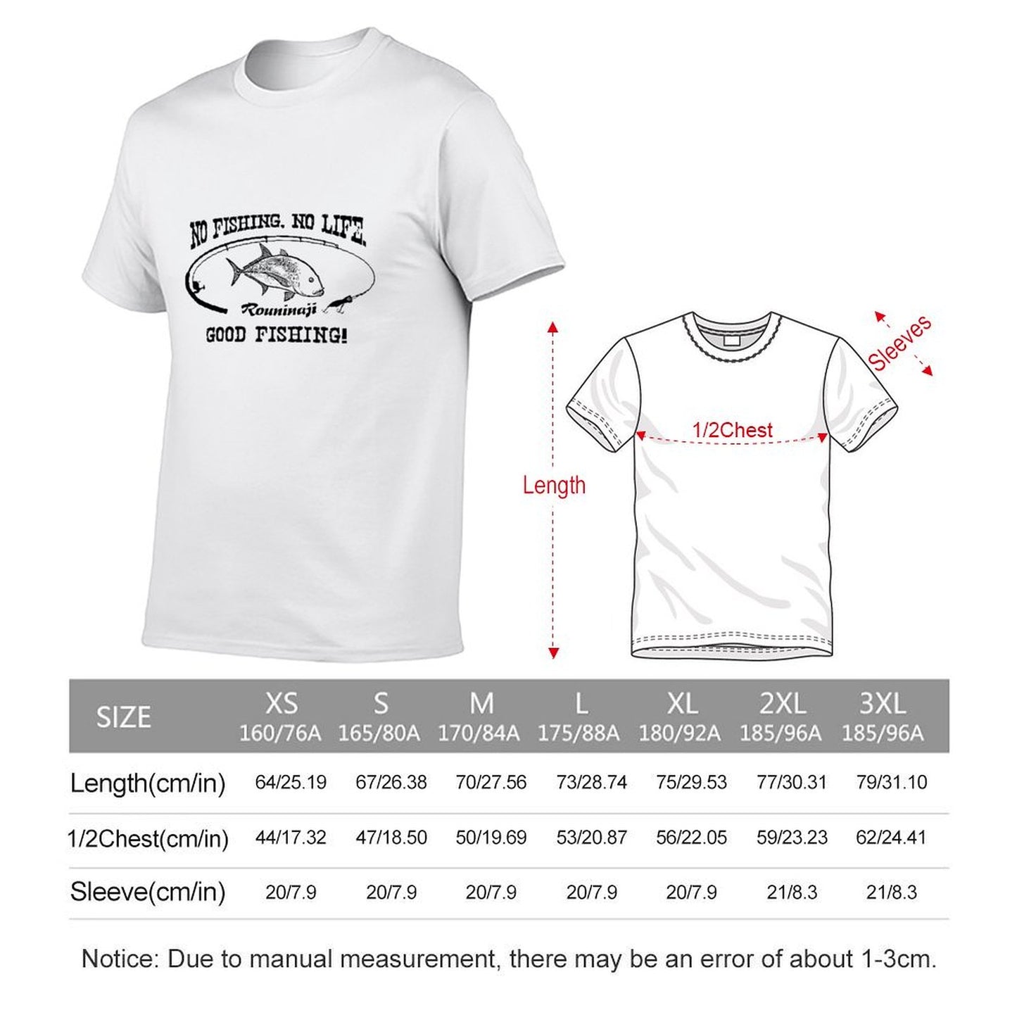 Inkmay Casual Cotton T-shirt Abstract Geometric Shapes In Black White Unisex T-shirtBatch-Printed Design-Your-Own T-Shirt