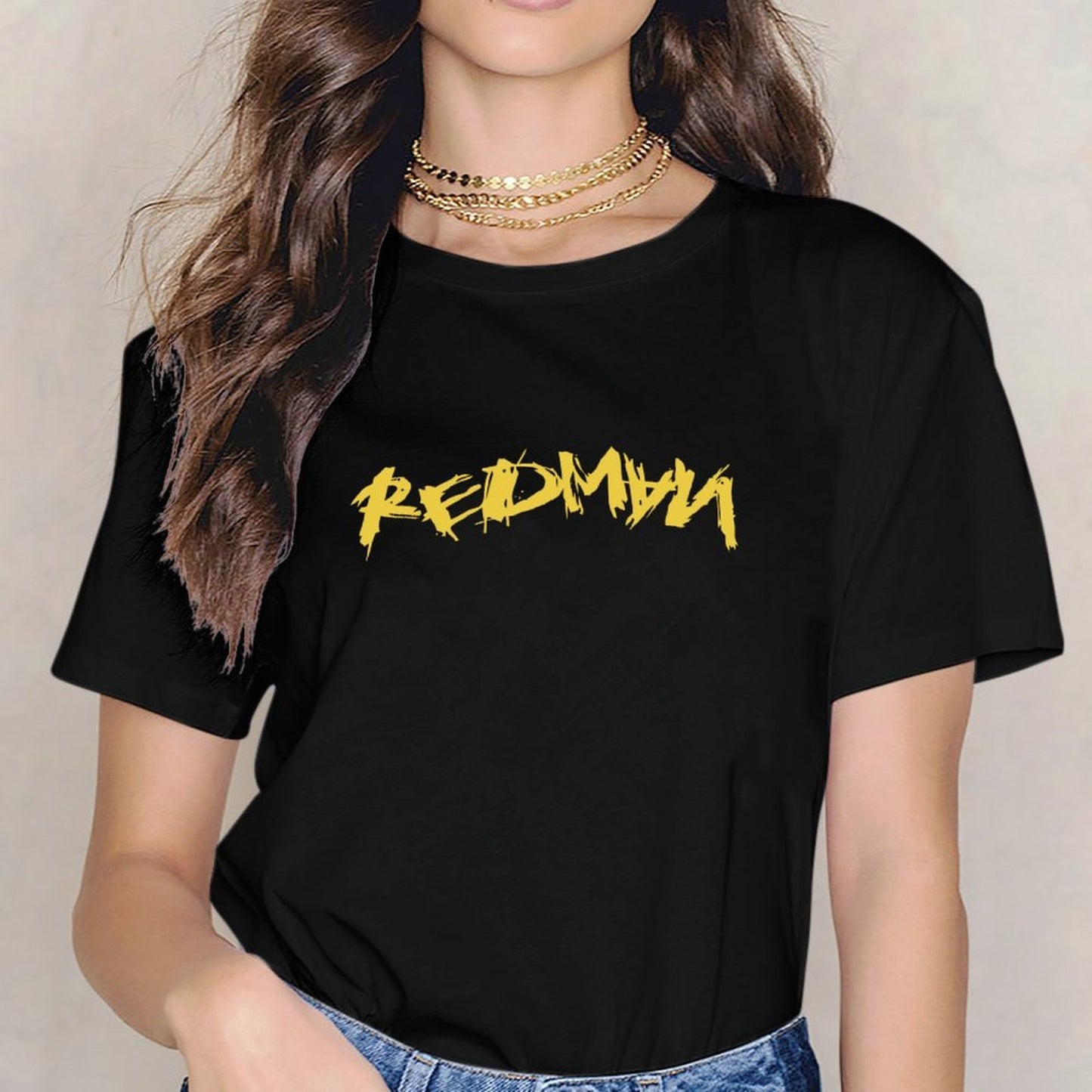 Inkmay Casual Cotton T-shirt Solid Yellow Background No Pattern Prints Unisex T-shirtStreetStyle ActiveWear T-Shirt