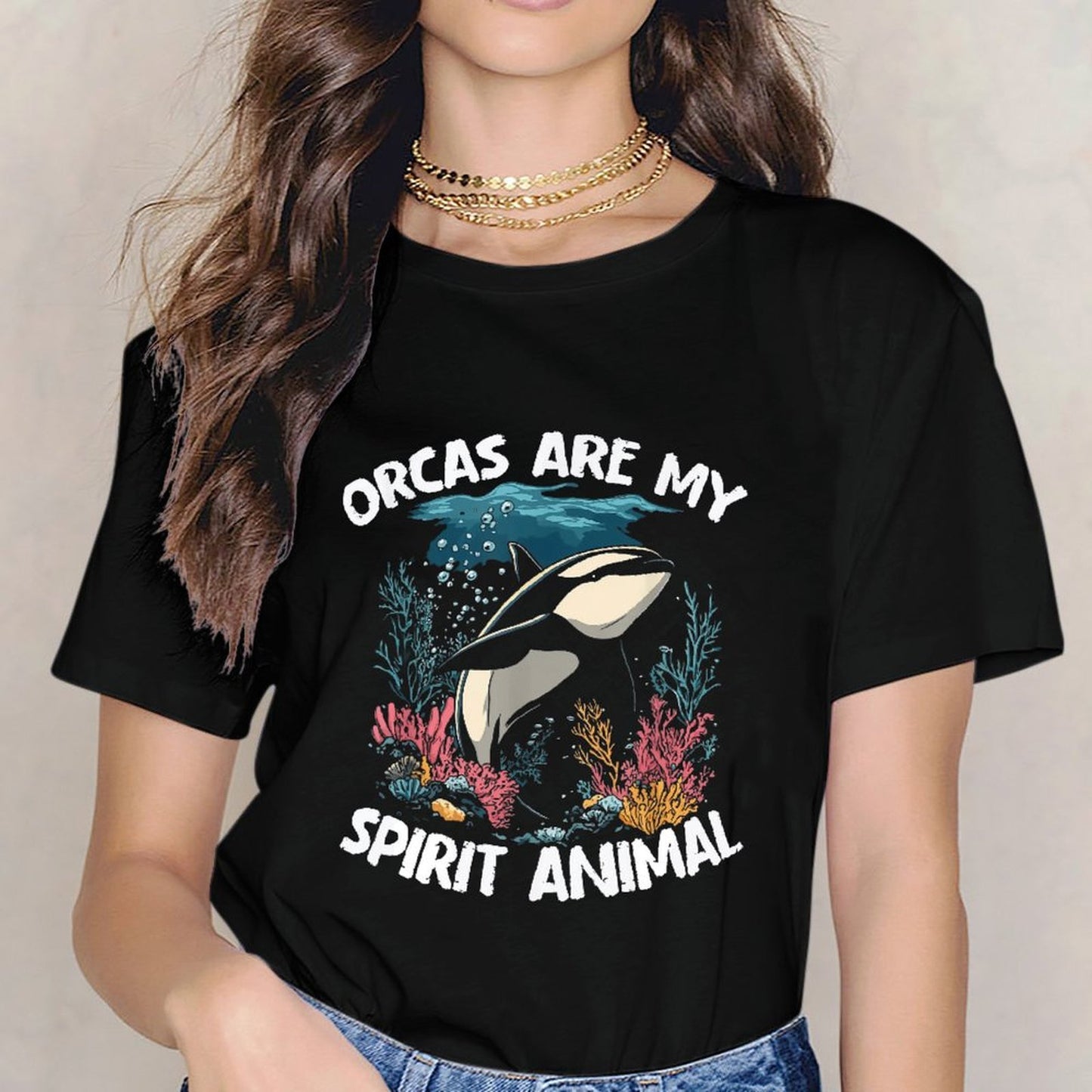 inkmay-casual-cotton-t-shirt-orcas-are-my-spirit-animal-art-unisex-t-shirt