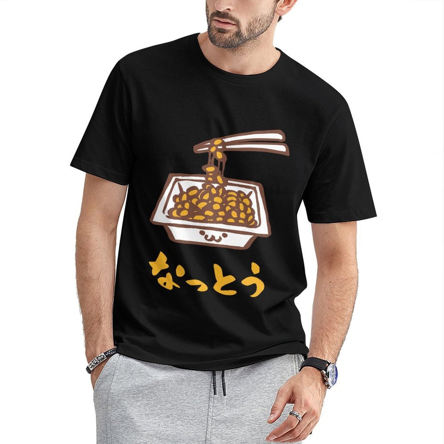 Inkmay Casual Cotton T-shirt Stir Fried Peanuts In White Dish Unisex T-shirtSimpleFit Strong T-Shirt