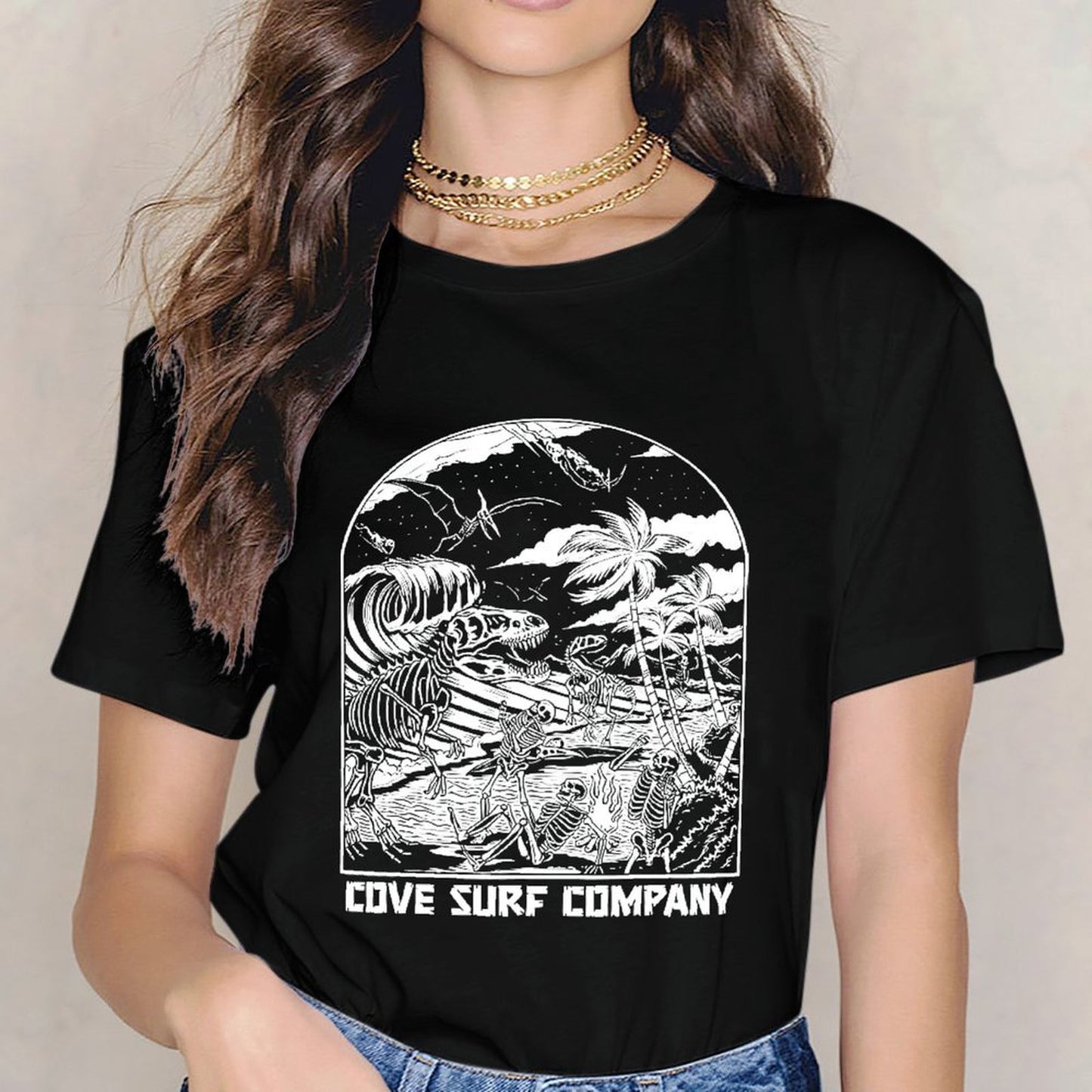 Inkmay Casual Cotton T-shirt Unisex T-shirtSharp Long Lasting T-Shirt
