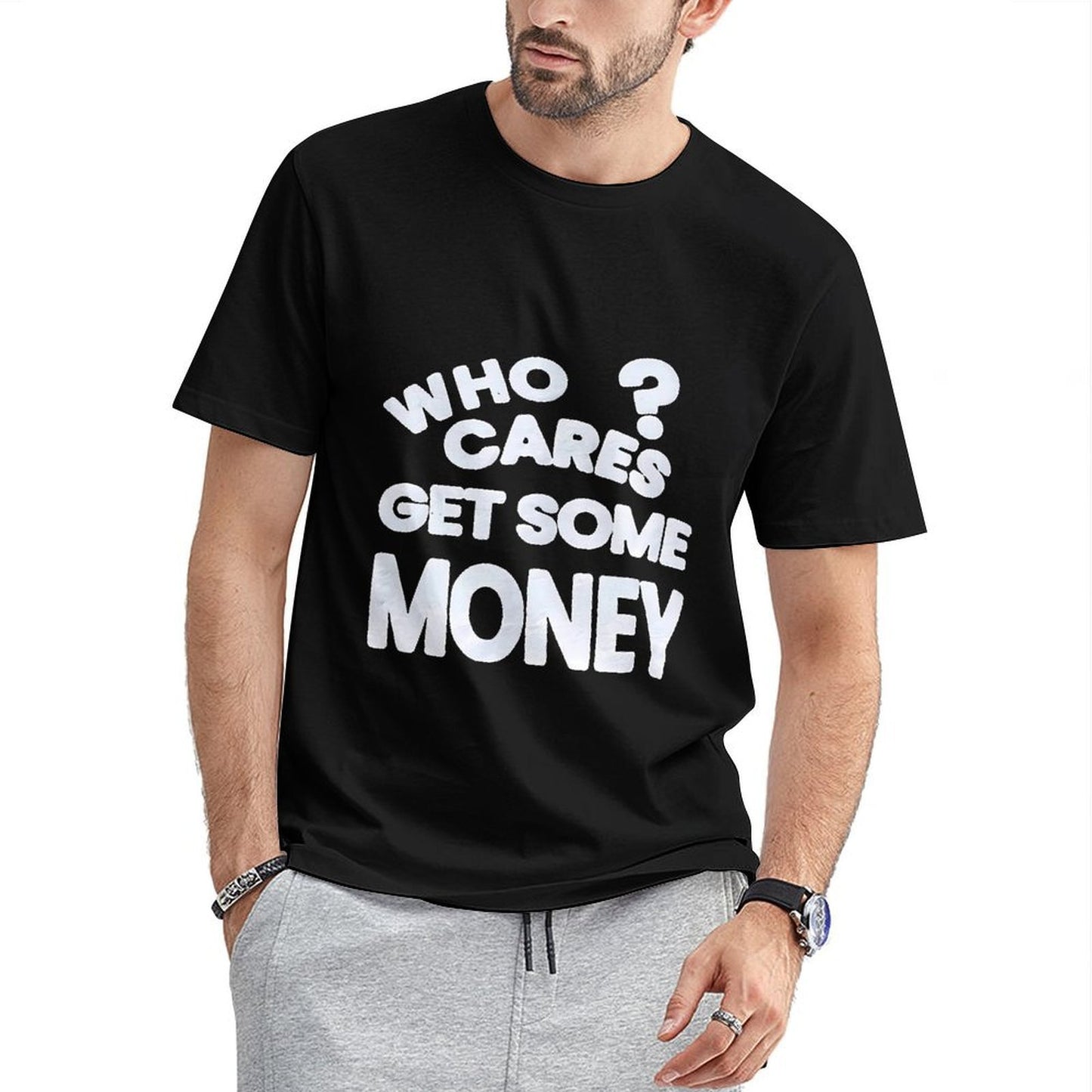 Inkmay Casual Cotton T-shirt Who Cares Get Some Money Unisex T-shirtEverydaySeries Premium T-Shirt