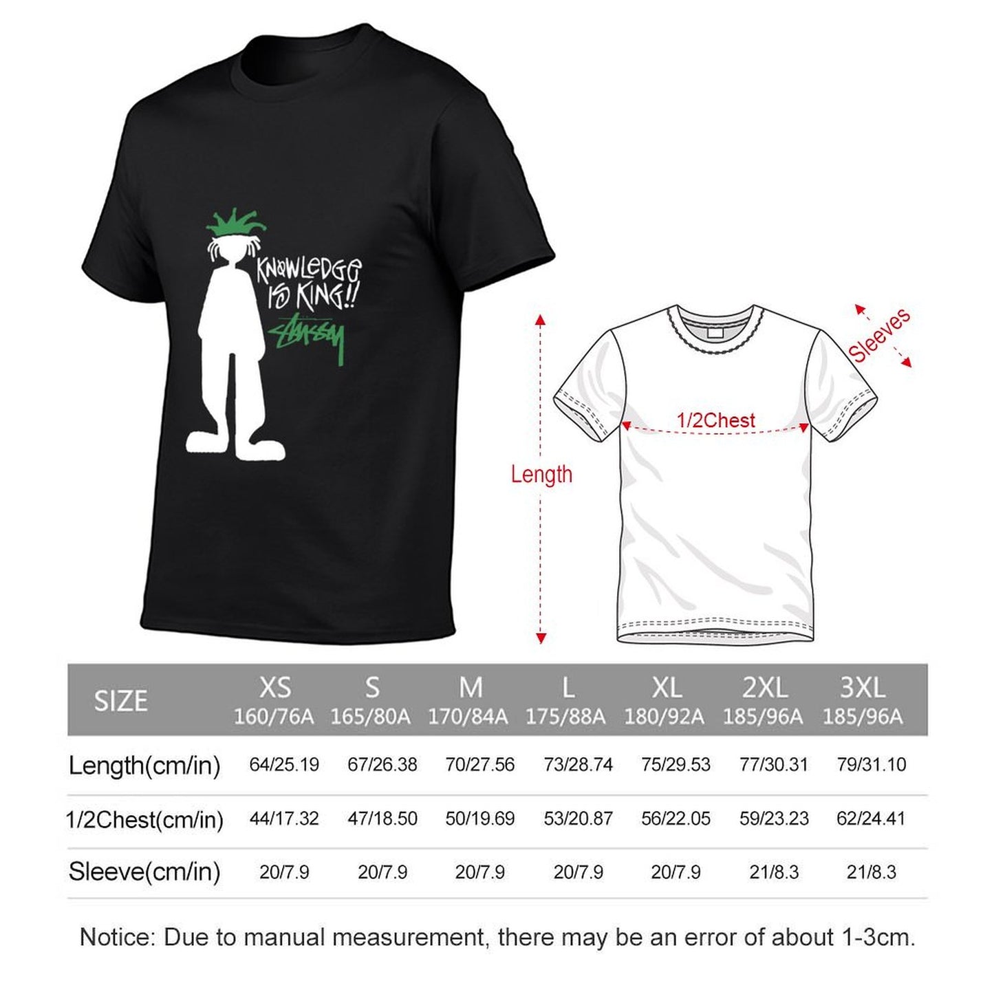 Inkmay Casual Cotton T-shirt Green Abstract Shapes On White Background Unisex T-shirtEverydayTee Eco-Conscious T-Shirt