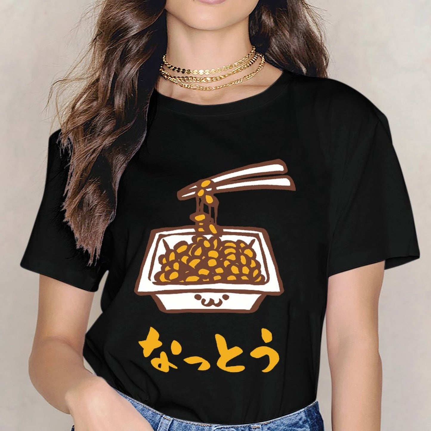 Inkmay Casual Cotton T-shirt Stir Fried Peanuts In White Dish Unisex T-shirtSimpleFit Strong T-Shirt
