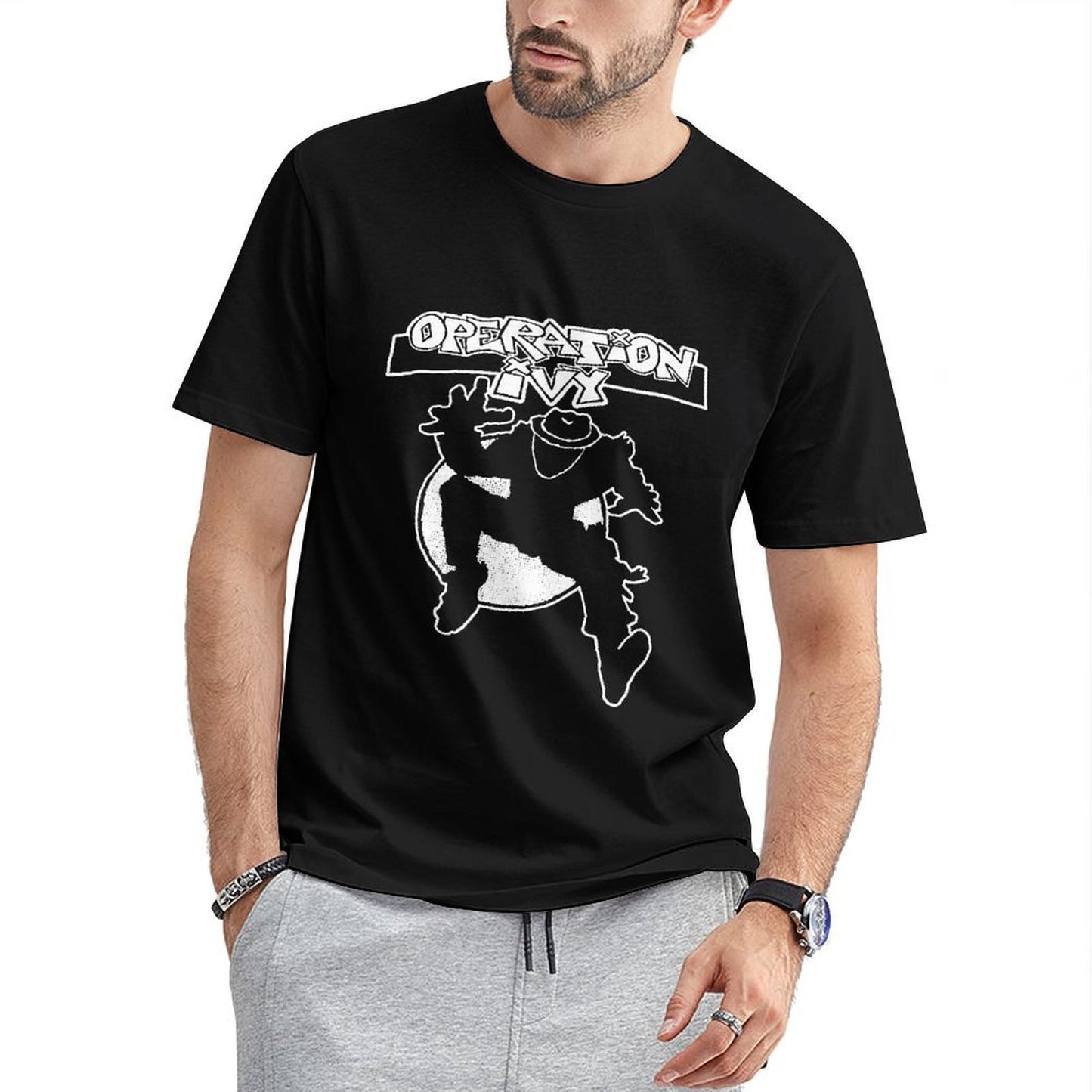 Inkmay Casual Cotton T-shirt Abstract Artwork With Bold Colors Unisex T-shirtAllSeason 100% Cotton T-Shirt