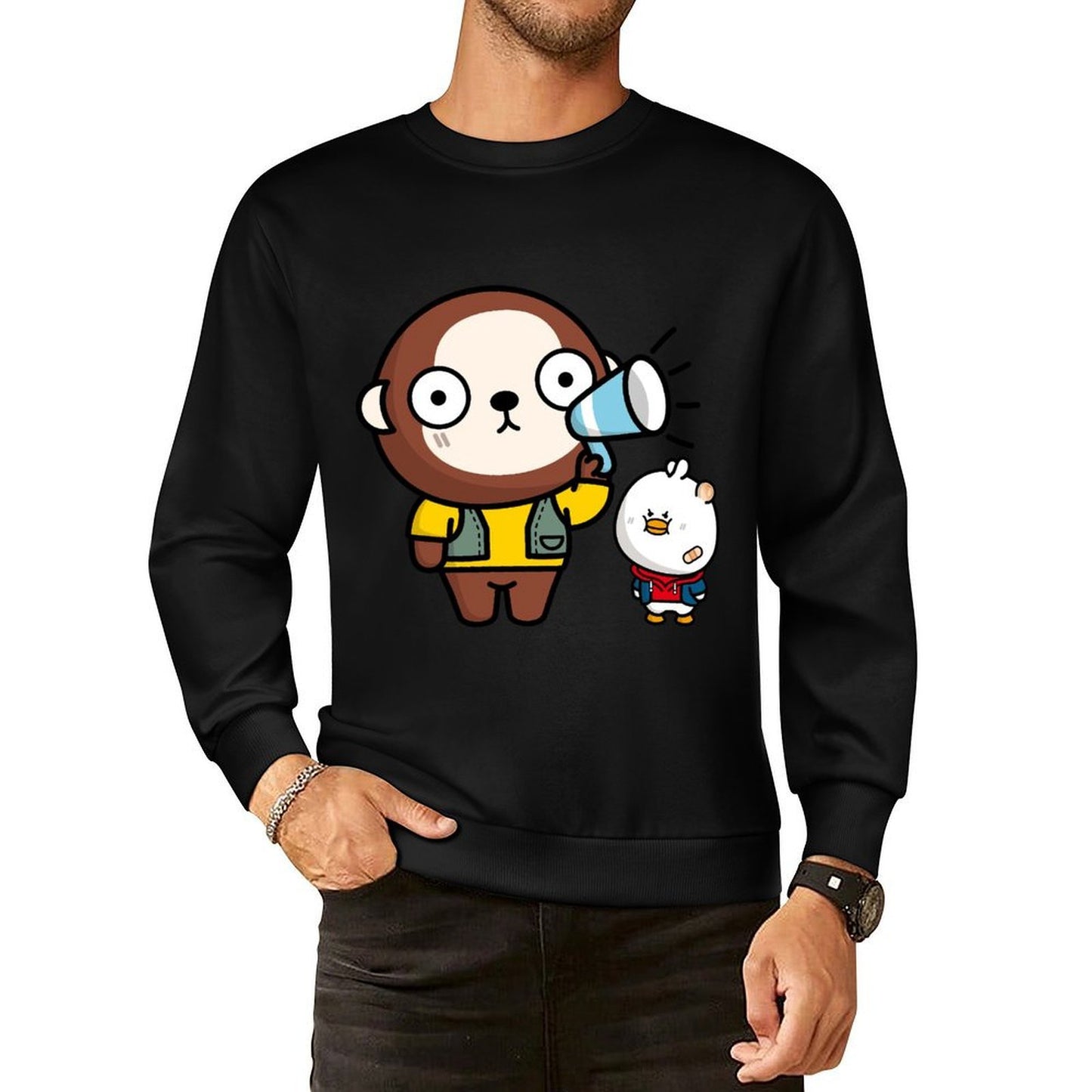 Front Patterned Long Sleeve TopBatch-Printed ActiveLine