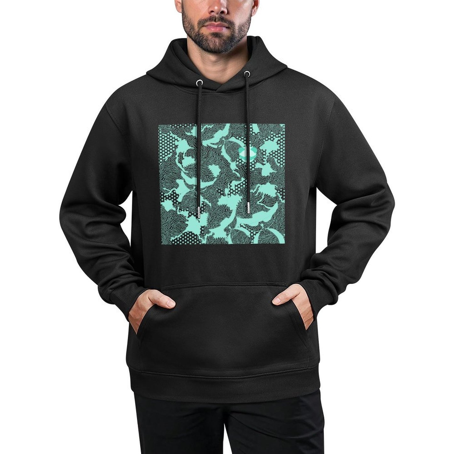 IPIB 250g Hooded Pocket Sweatshirt Front GraphicMen's Hooded  Sweatshirt6000030-4