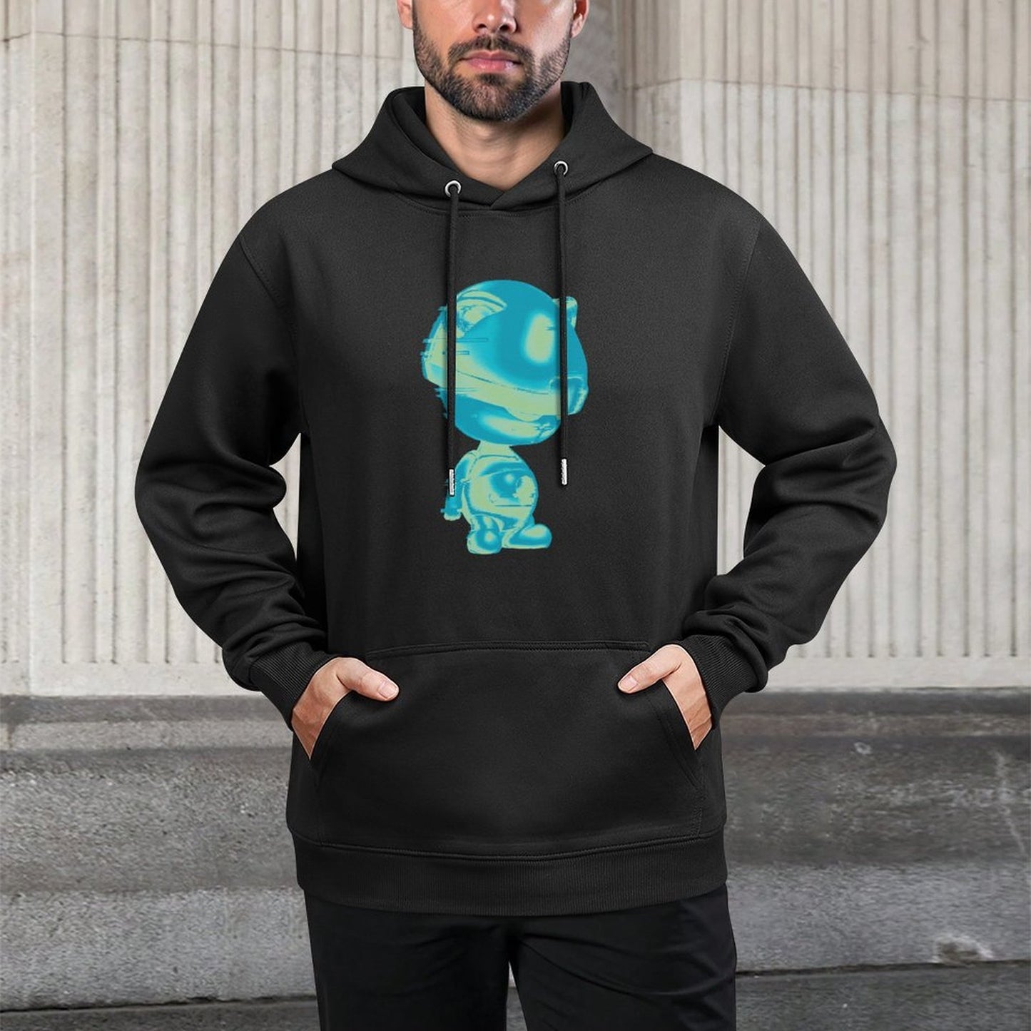 IPIB 250g Hooded Pocket Sweatshirt Front GraphicMen's Hooded  Sweatshirt6000020-4