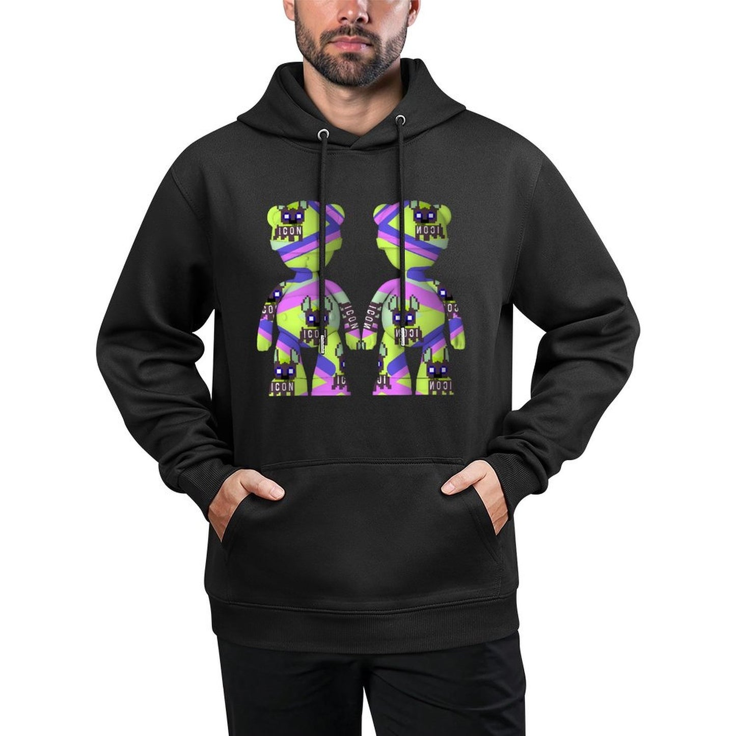 IPIB 250g Hooded Pocket Sweatshirt Front GraphicMen's Hooded  Sweatshirt6000078-5