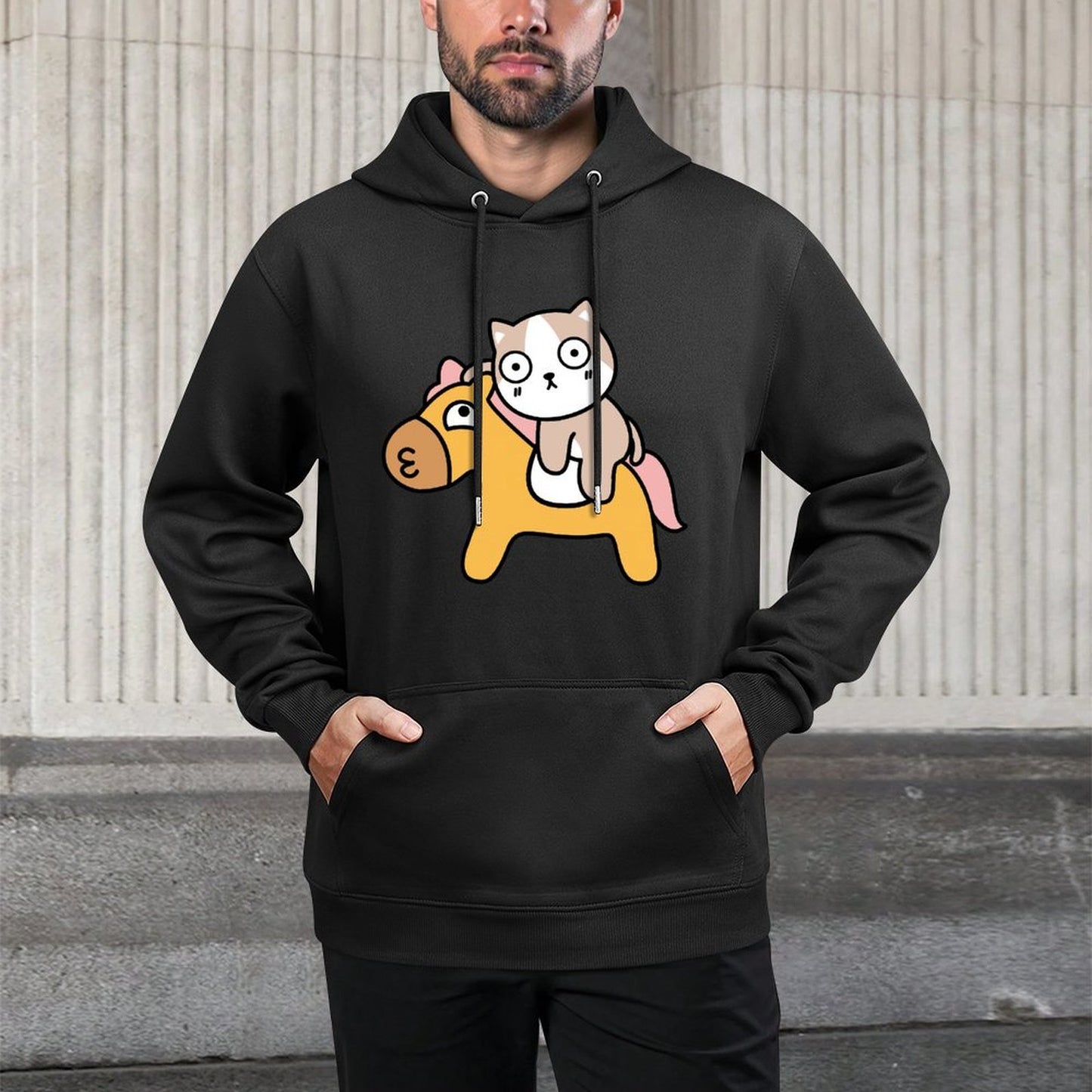 Solid Indoor Front Graphic Hoodies