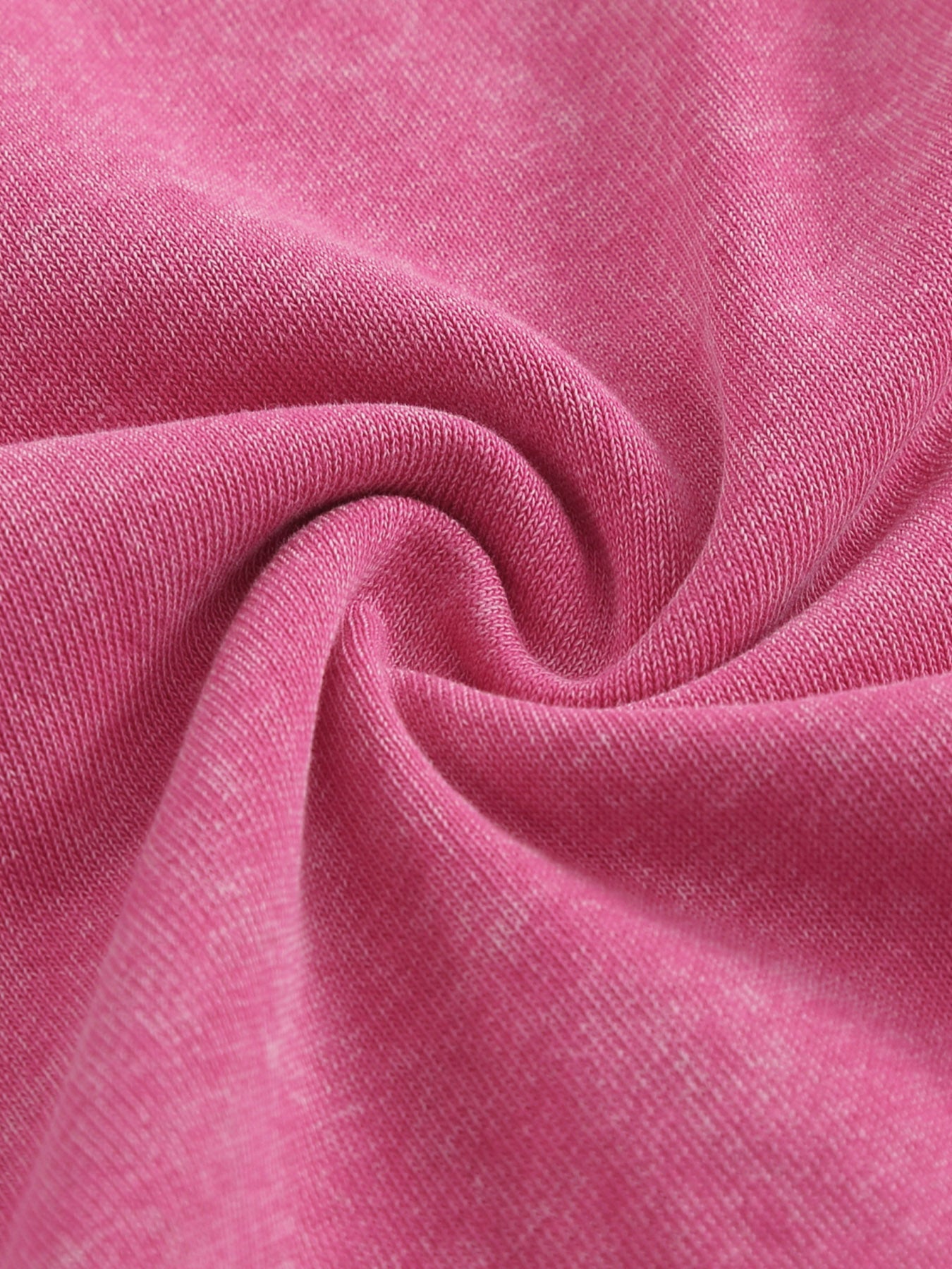 Washed Vintage Hoodie Without Drawstring - Bright Pink