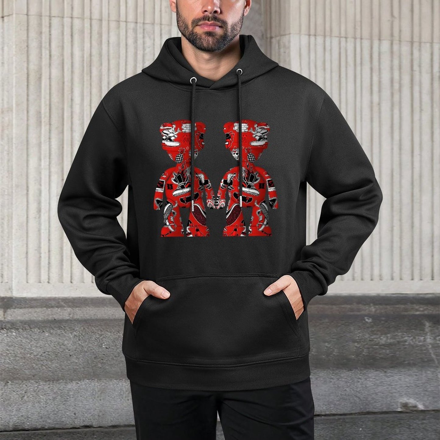 IPIB 250g Hooded Pocket Sweatshirt Front GraphicMen's Hooded  Sweatshirt6000084-1