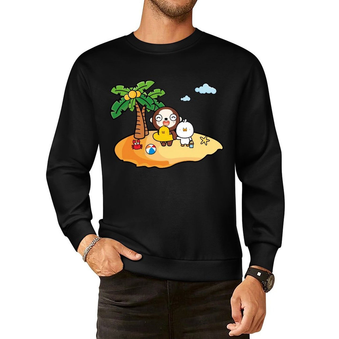 IPBR 250g Crew Neck Long Sleeve Sweatshirt Front GraphicCrew Neck Long Sleeve Sweatshirt4000924