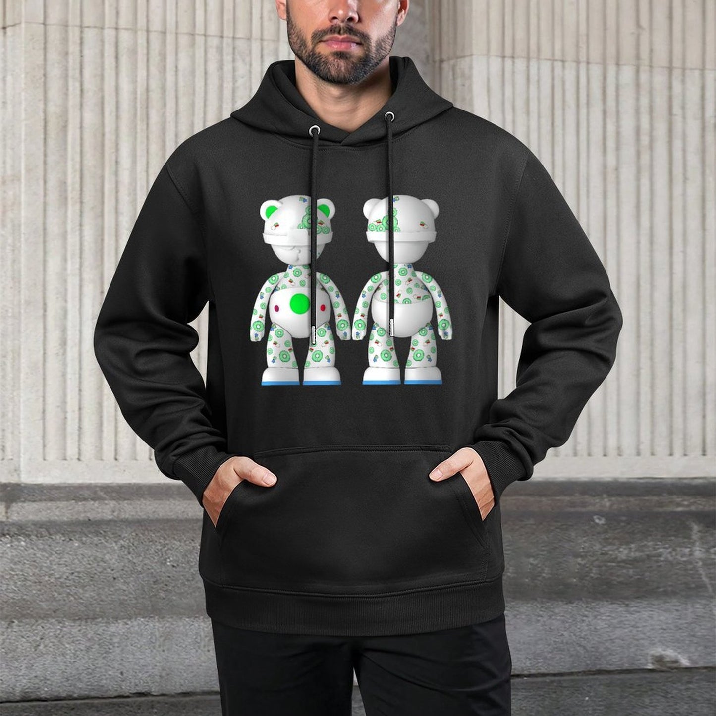 IPIB 250g Hooded Pocket Sweatshirt Front GraphicMen's Hooded  Sweatshirt6000097-4