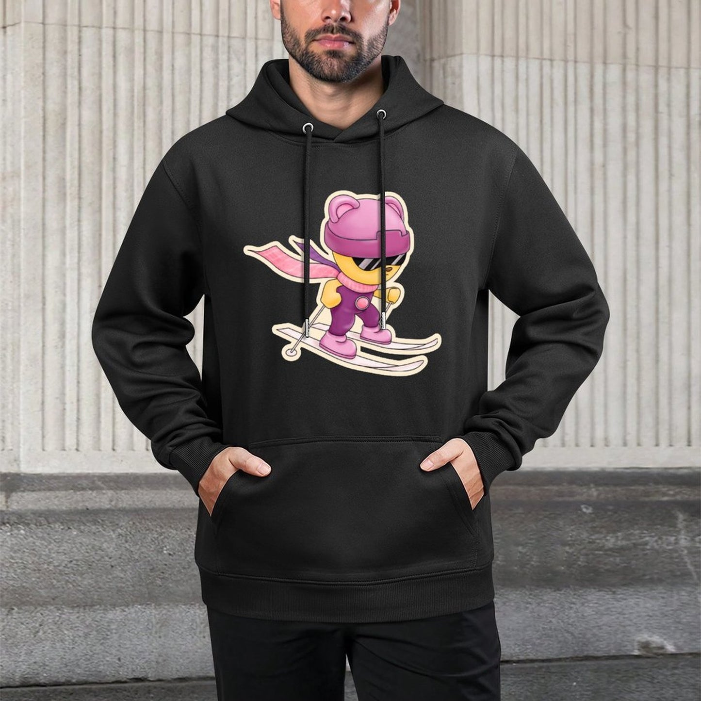 IPIB 250g Hooded Pocket Sweatshirt Front GraphicMen's Hooded  Sweatshirt6000049-2