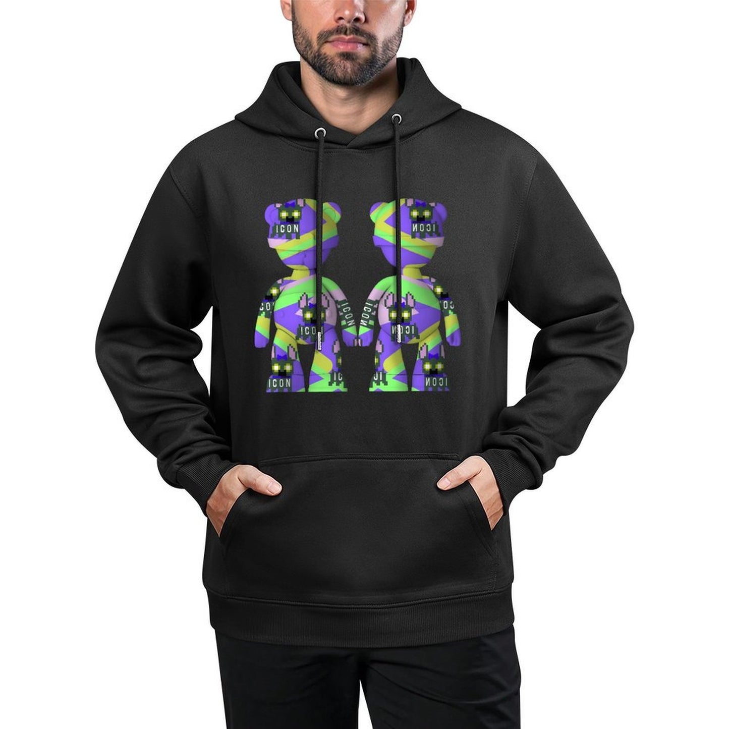 IPIB 250g Hooded Pocket Sweatshirt Front GraphicMen's Hooded  Sweatshirt6000078-1