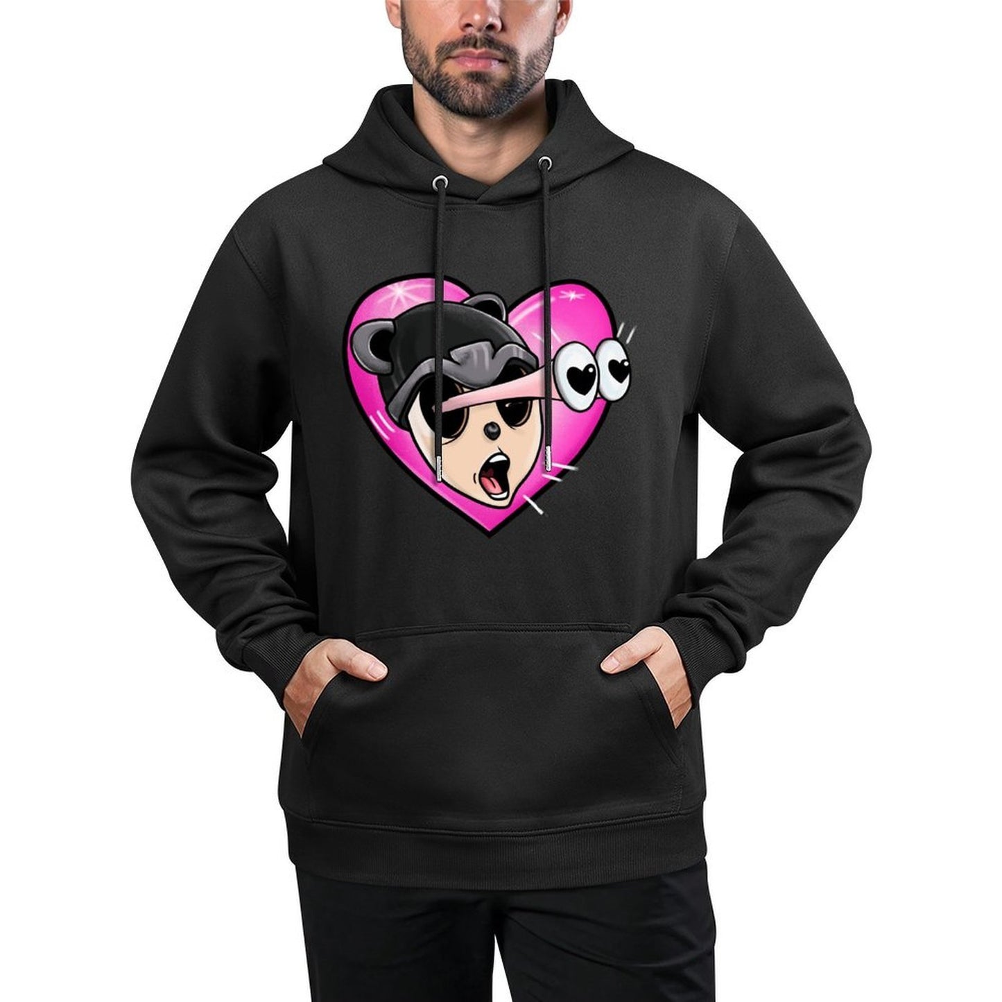 IPIB 250g Hooded Pocket Sweatshirt Front GraphicMen's Hooded  Sweatshirt6000048-4