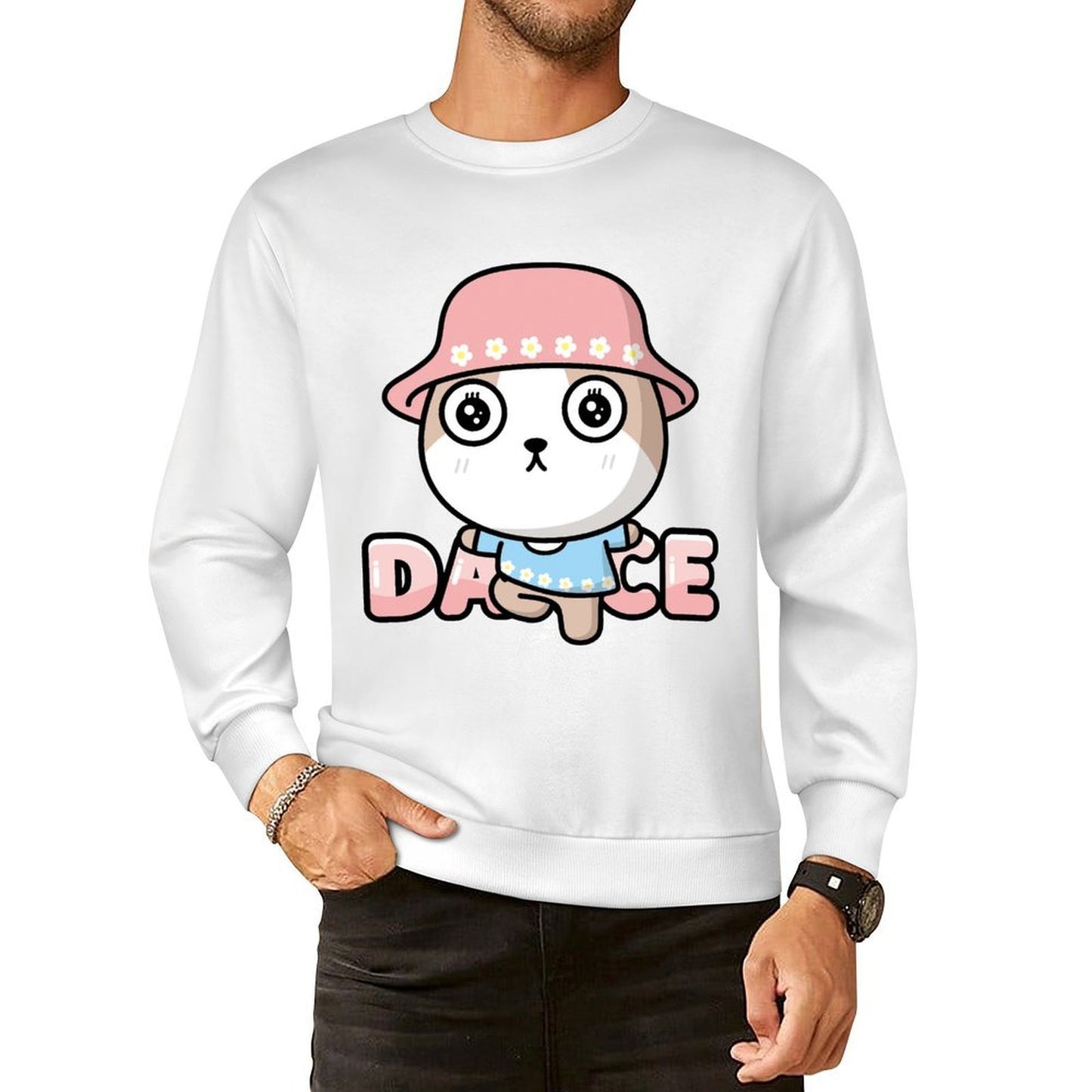 Front Patterned Long Sleeve TopBreathable