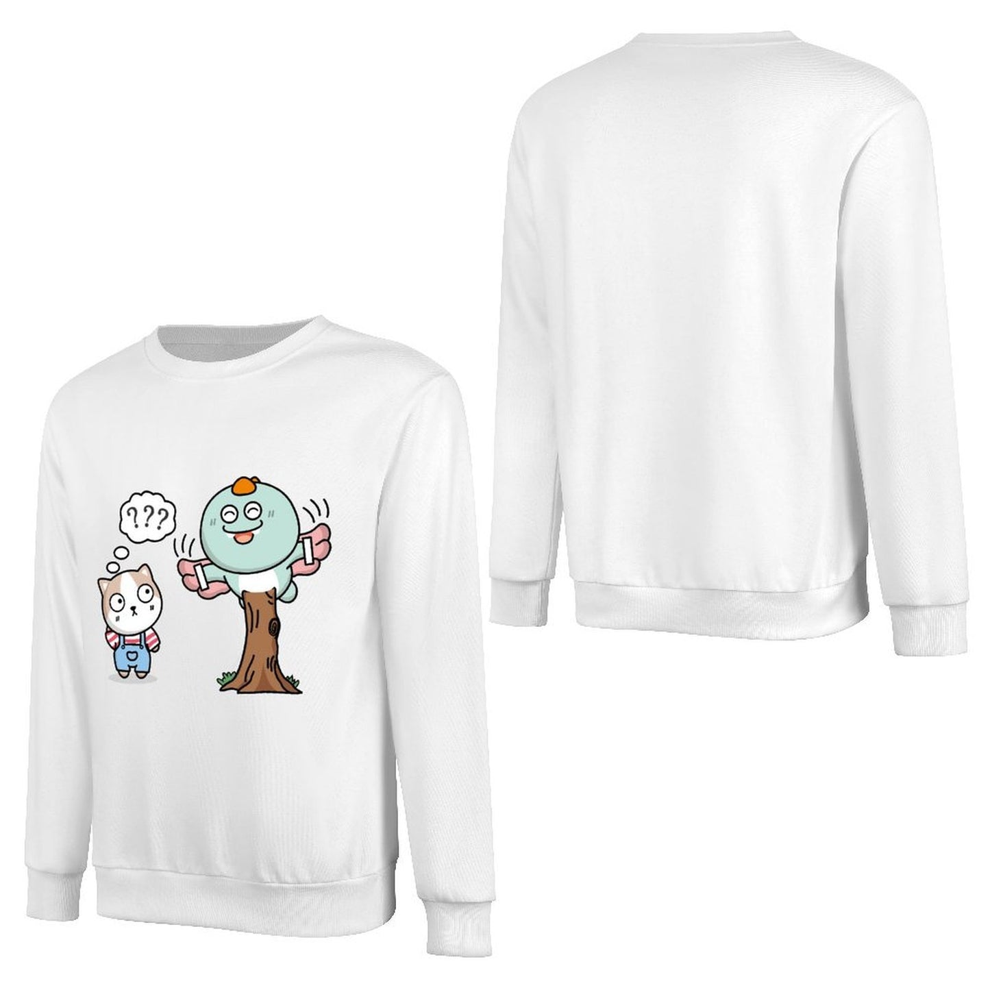 Front Patterned Long Sleeve TopEasyWear Fade-Proof