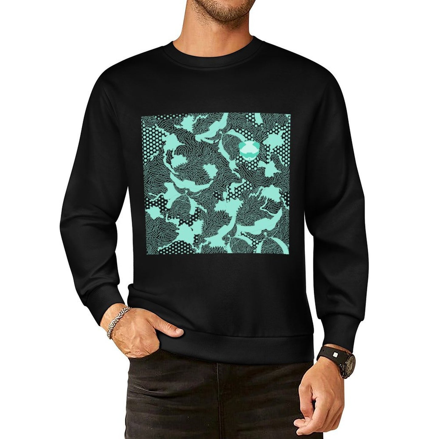 IPIB 250g Crew Neck Long Sleeve Sweatshirt Front GraphicCrew Neck Long Sleeve Sweatshirt6000030-4