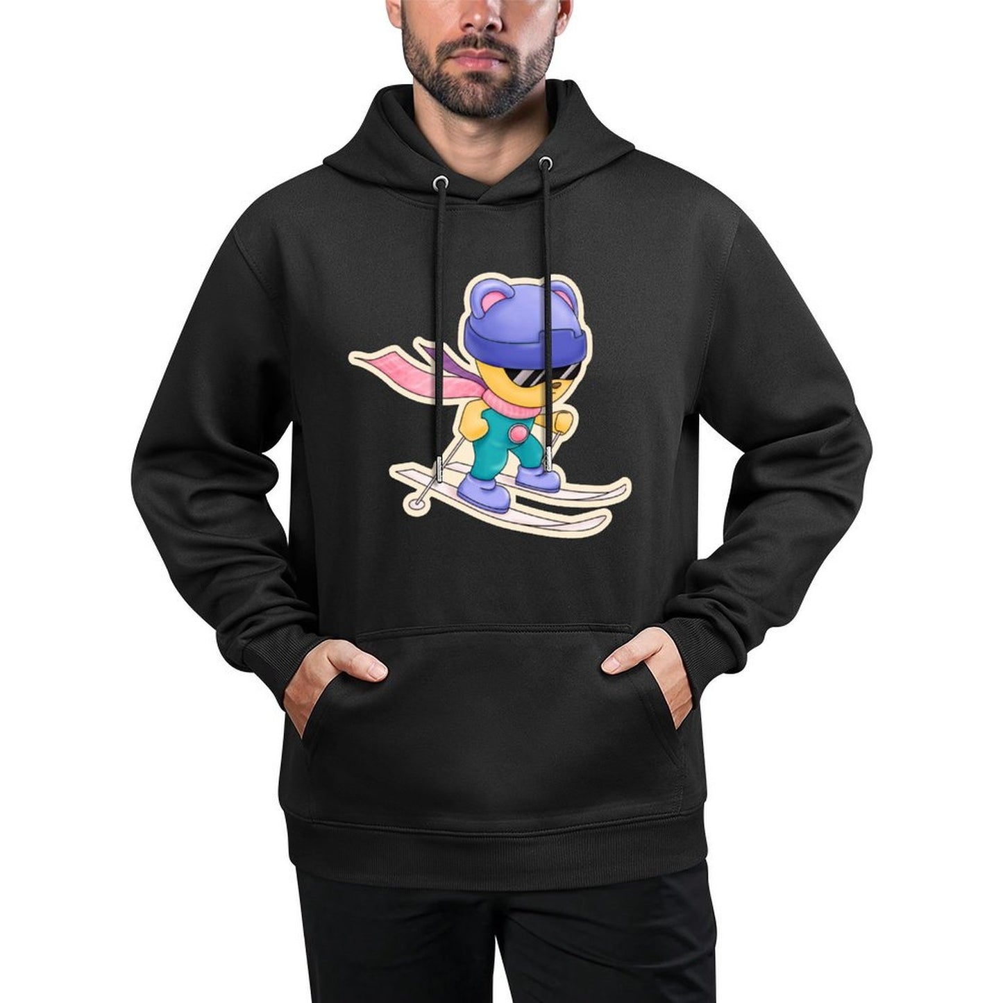IPIB 250g Hooded Pocket Sweatshirt Front GraphicMen's Hooded  Sweatshirt6000049-5