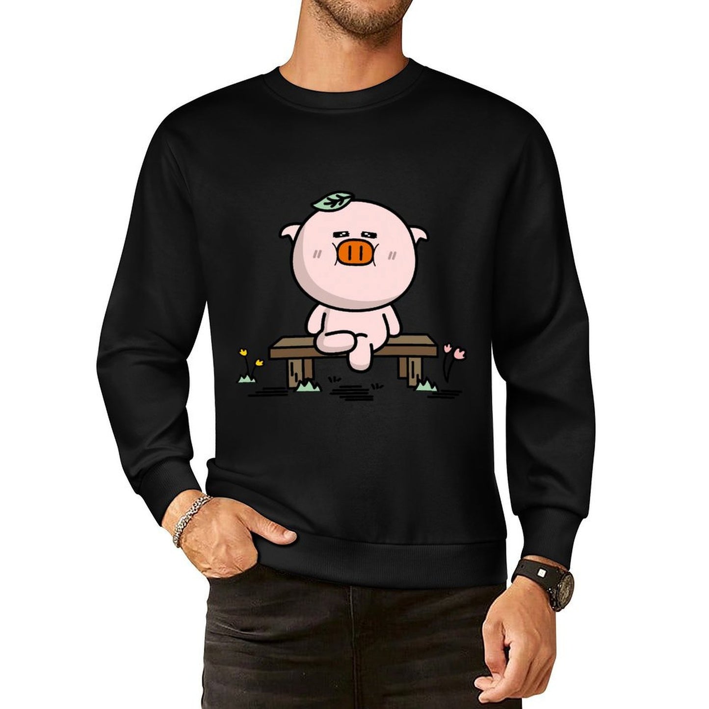 IPBR 250g Crew Neck Long Sleeve Sweatshirt Front GraphicCrew Neck Long Sleeve Sweatshirt4003864