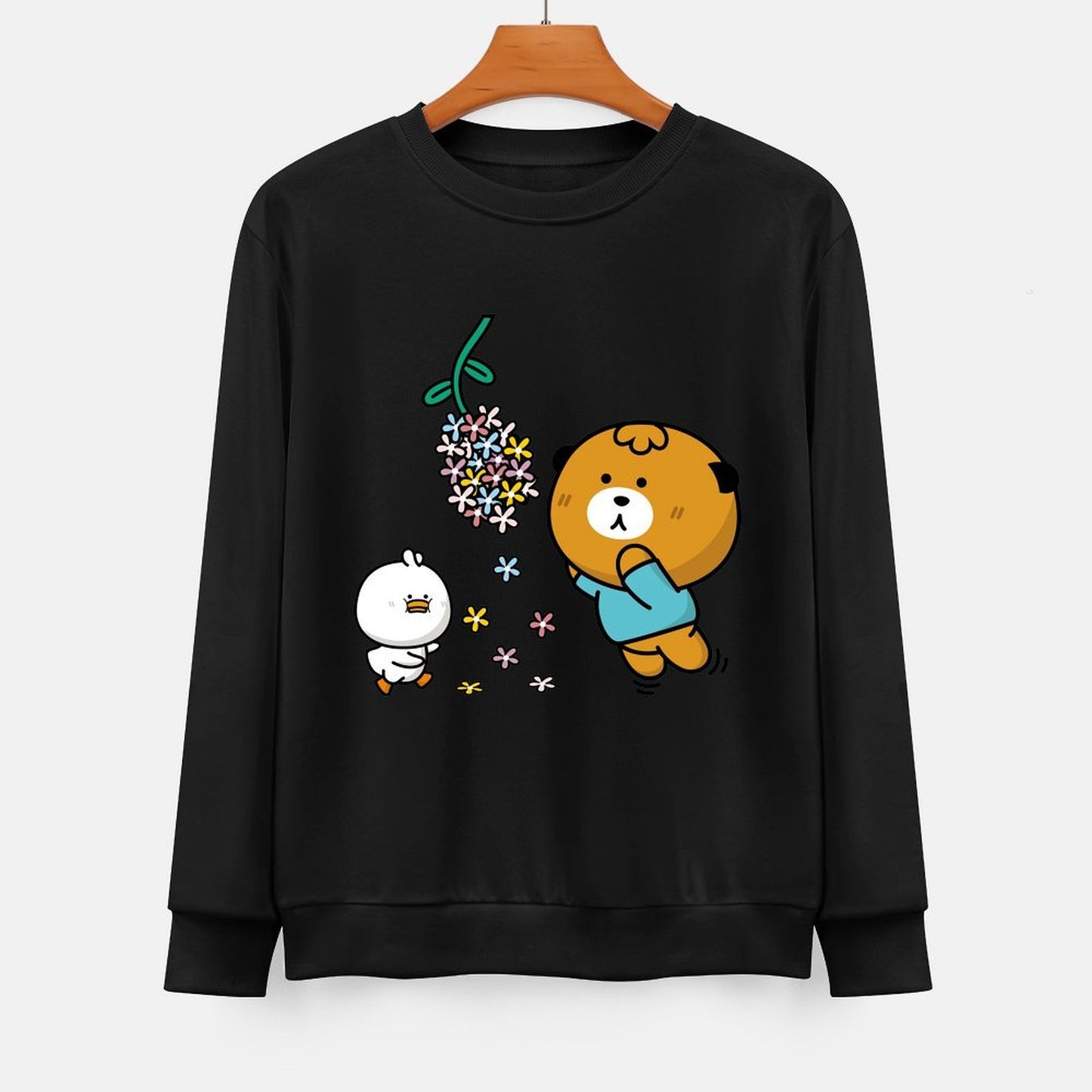 Front Patterned Long Sleeve TopStreet Essential