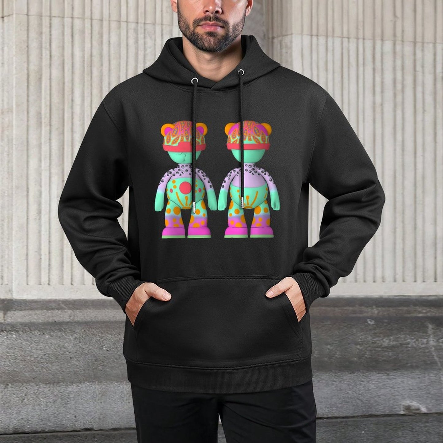 IPIB 250g Hooded Pocket Sweatshirt Front GraphicMen's Hooded  Sweatshirt6000079-5