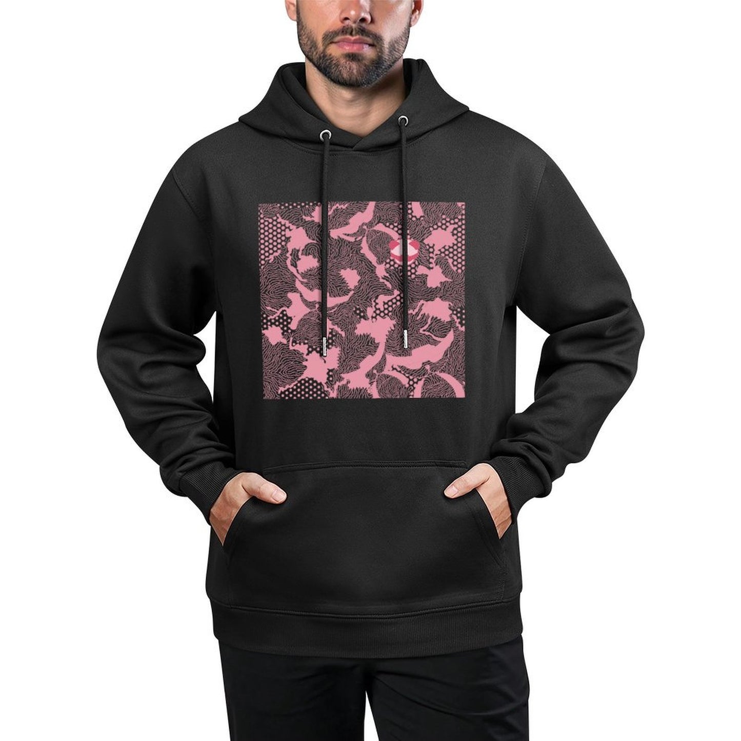 IPIB 250g Hooded Pocket Sweatshirt Front GraphicMen's Hooded  Sweatshirt6000030-1
