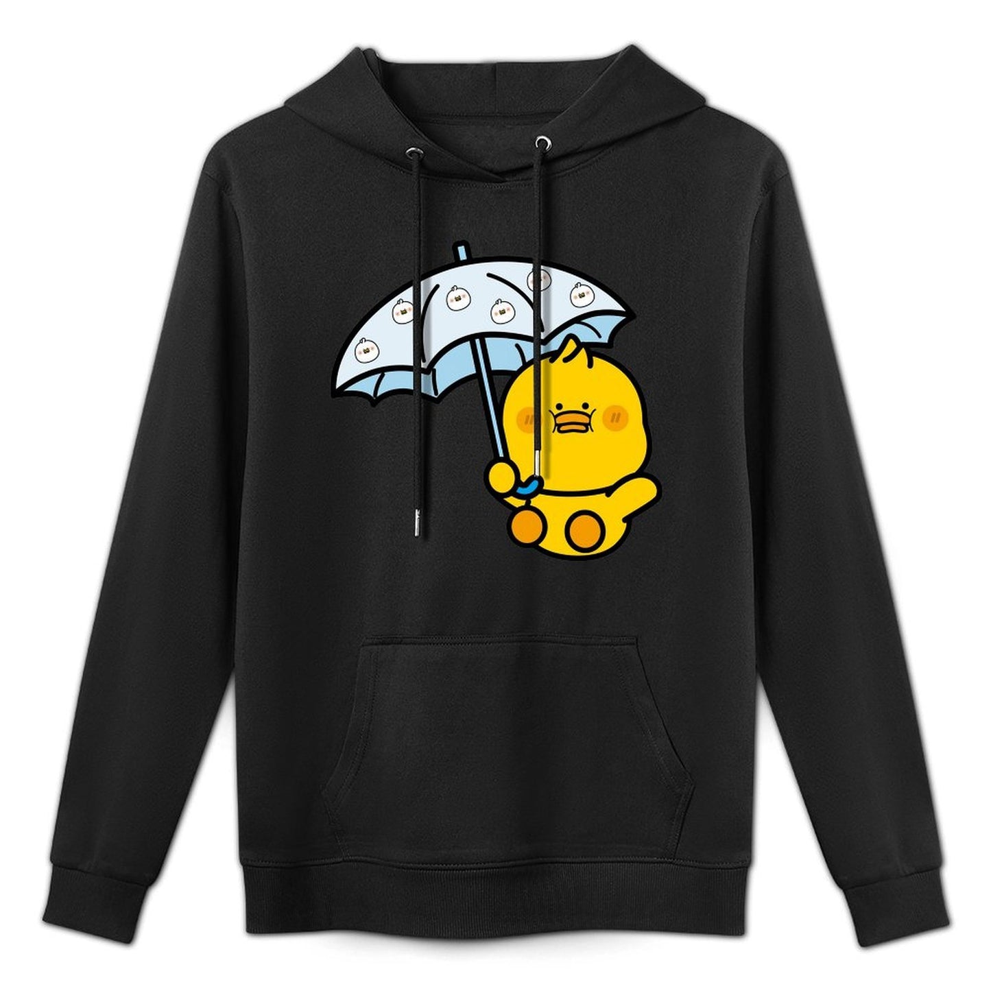 Solid Sleek Front Graphic Hoodies