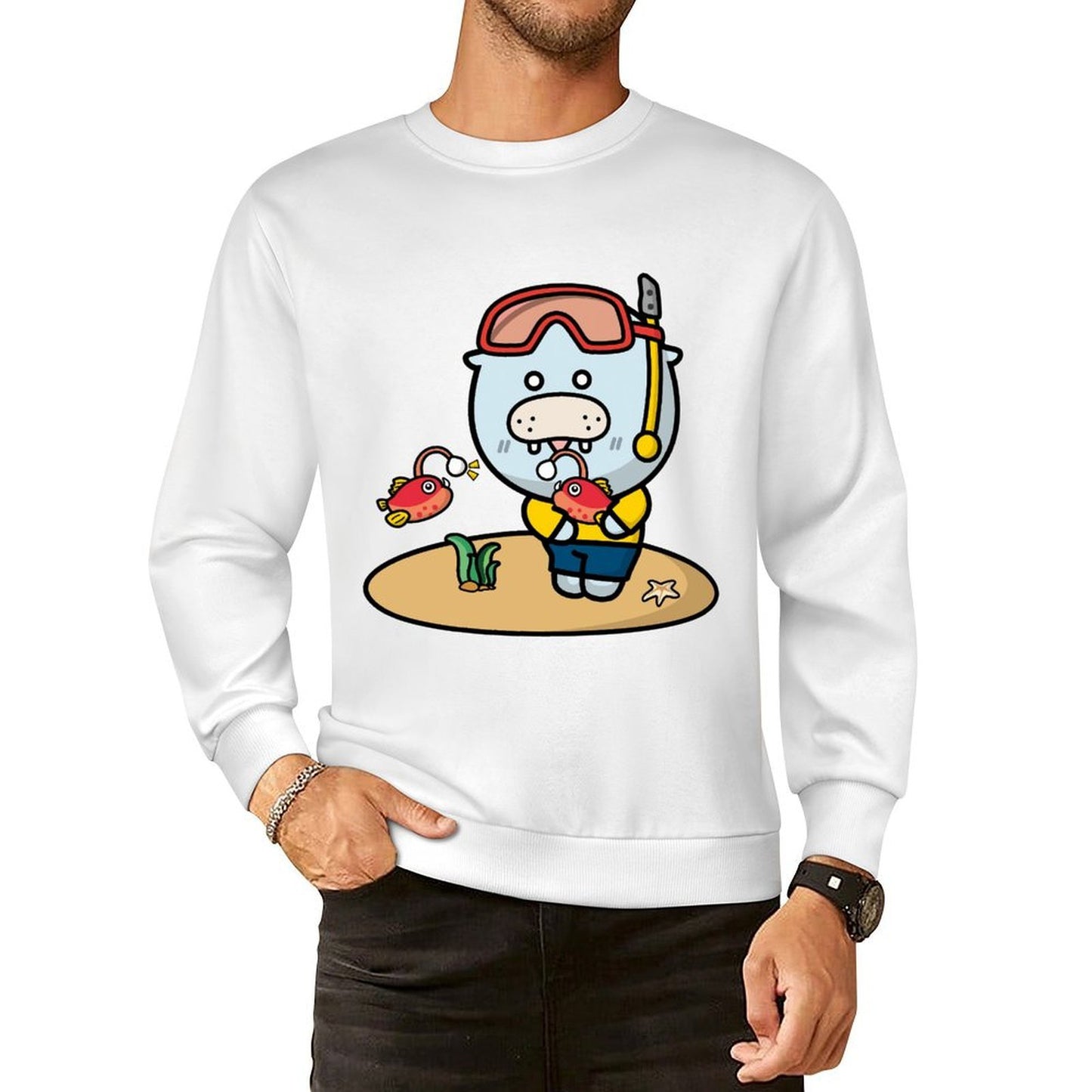 Front Patterned Long Sleeve Top Studio YearRound